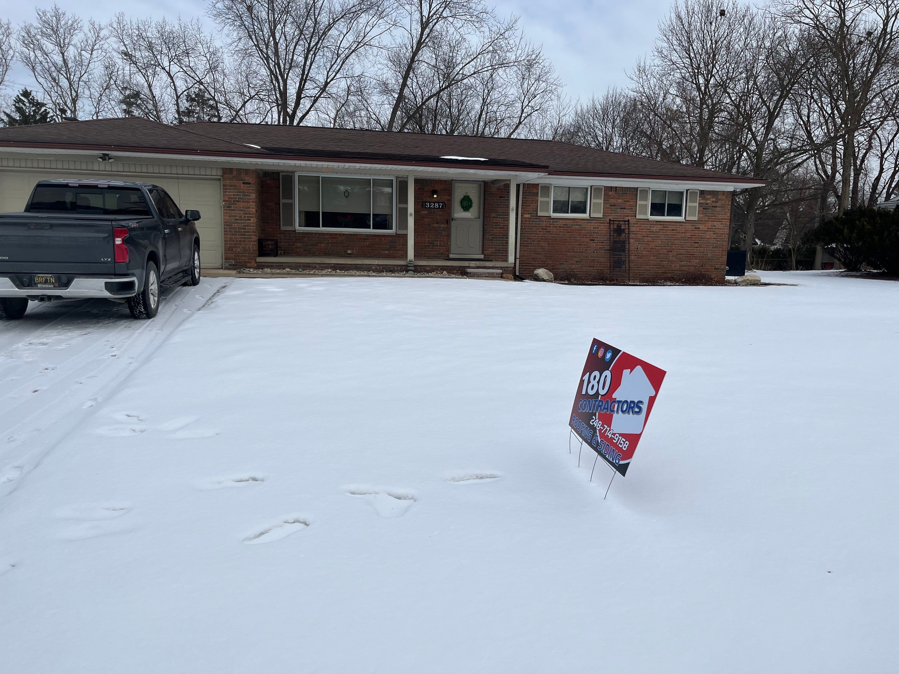 Roof Replacement using Owens Corning Brown Wood by 180 Contractors