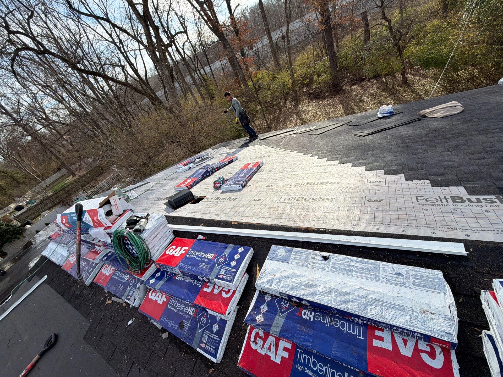 GAF Timberline HDZ Asphalt Shingle Roof Replacement in St. Louis by Acute Roofing And Exteriors 
