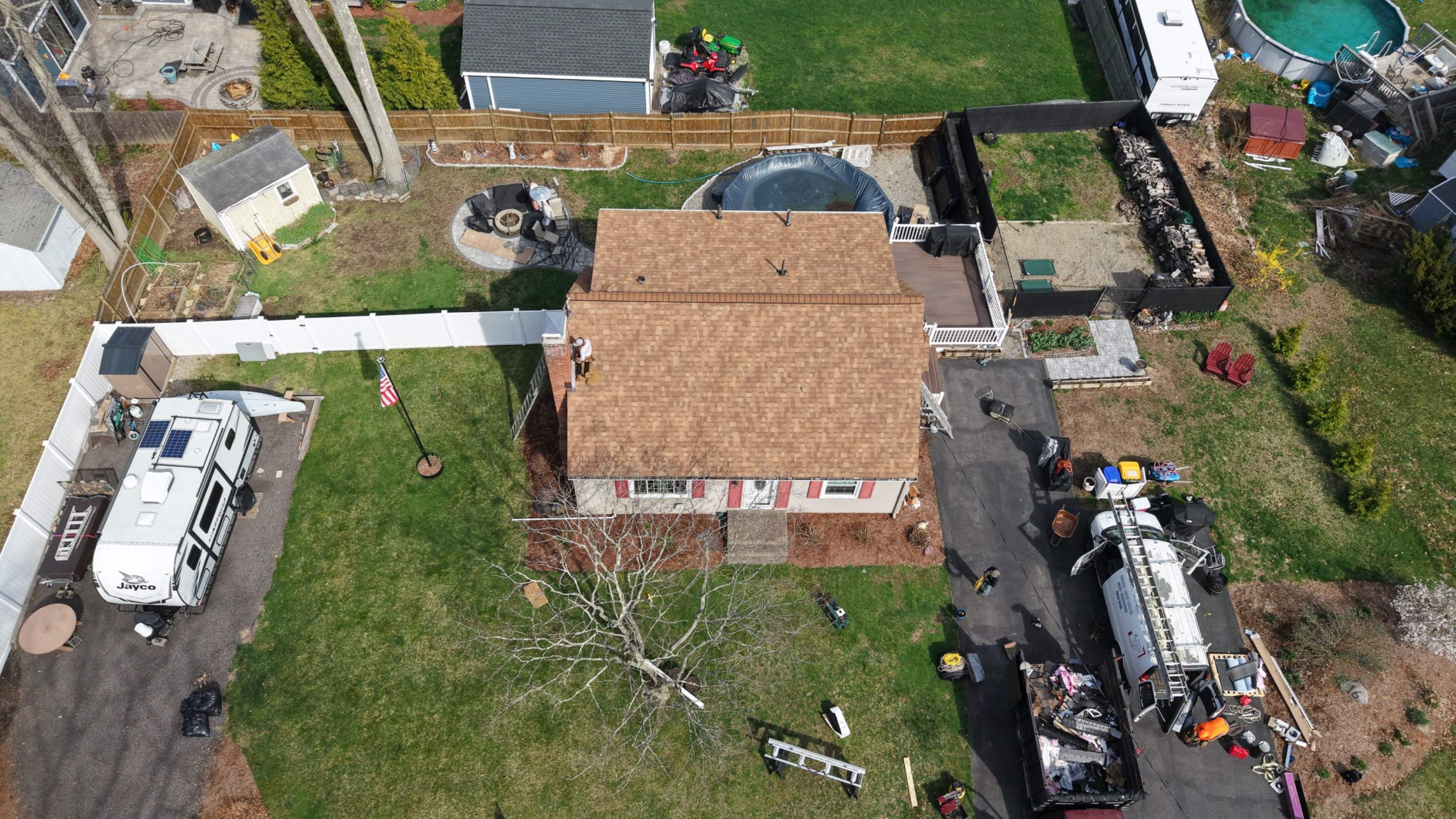 Solar Panel Removal & Full Roof Replacement – Owens Corning Duration, Desert Tan by JOHNNYS PRO