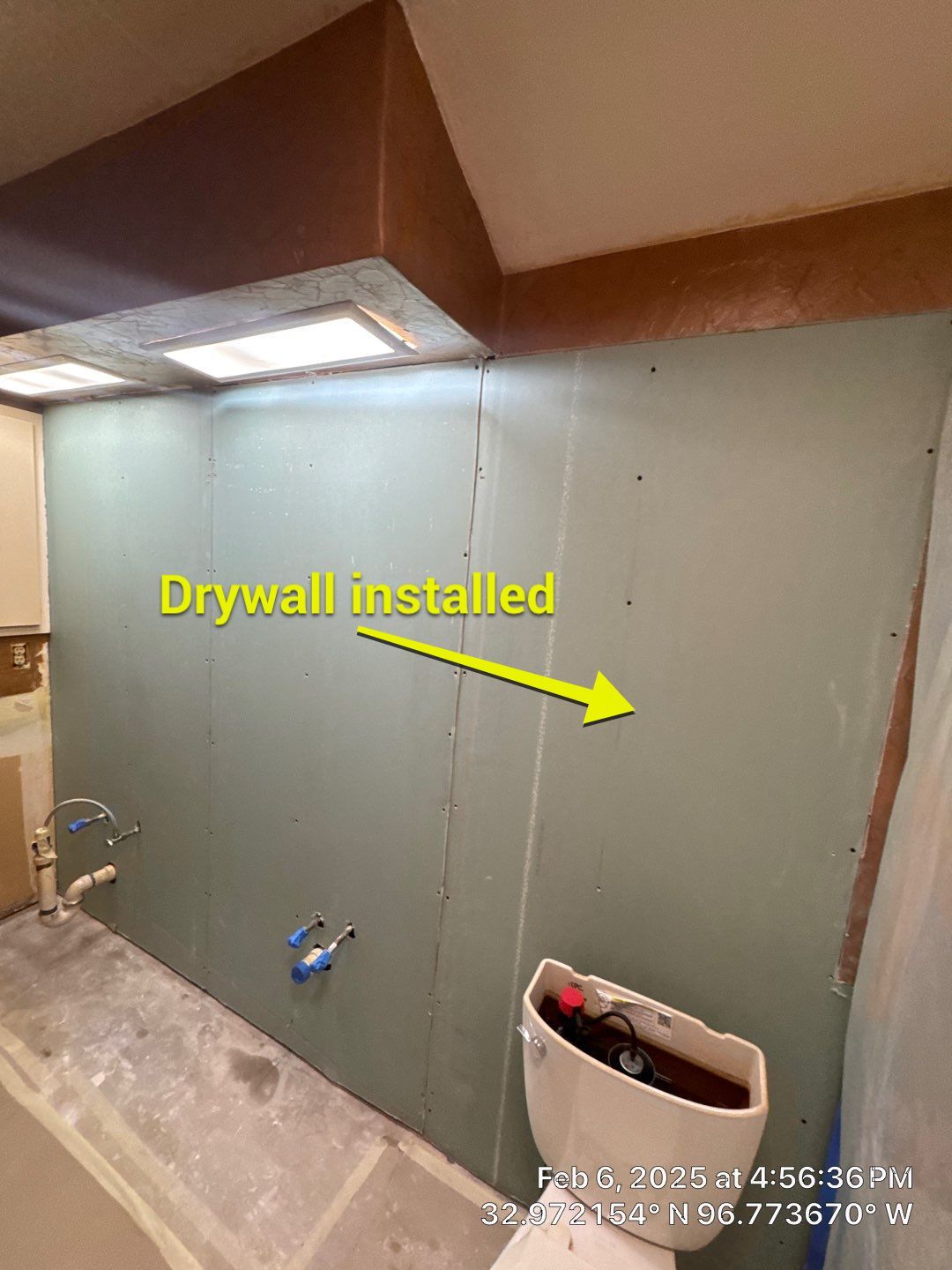 Reconstruction of bathroom after mold remediation by SLM General Contractors & Roofing