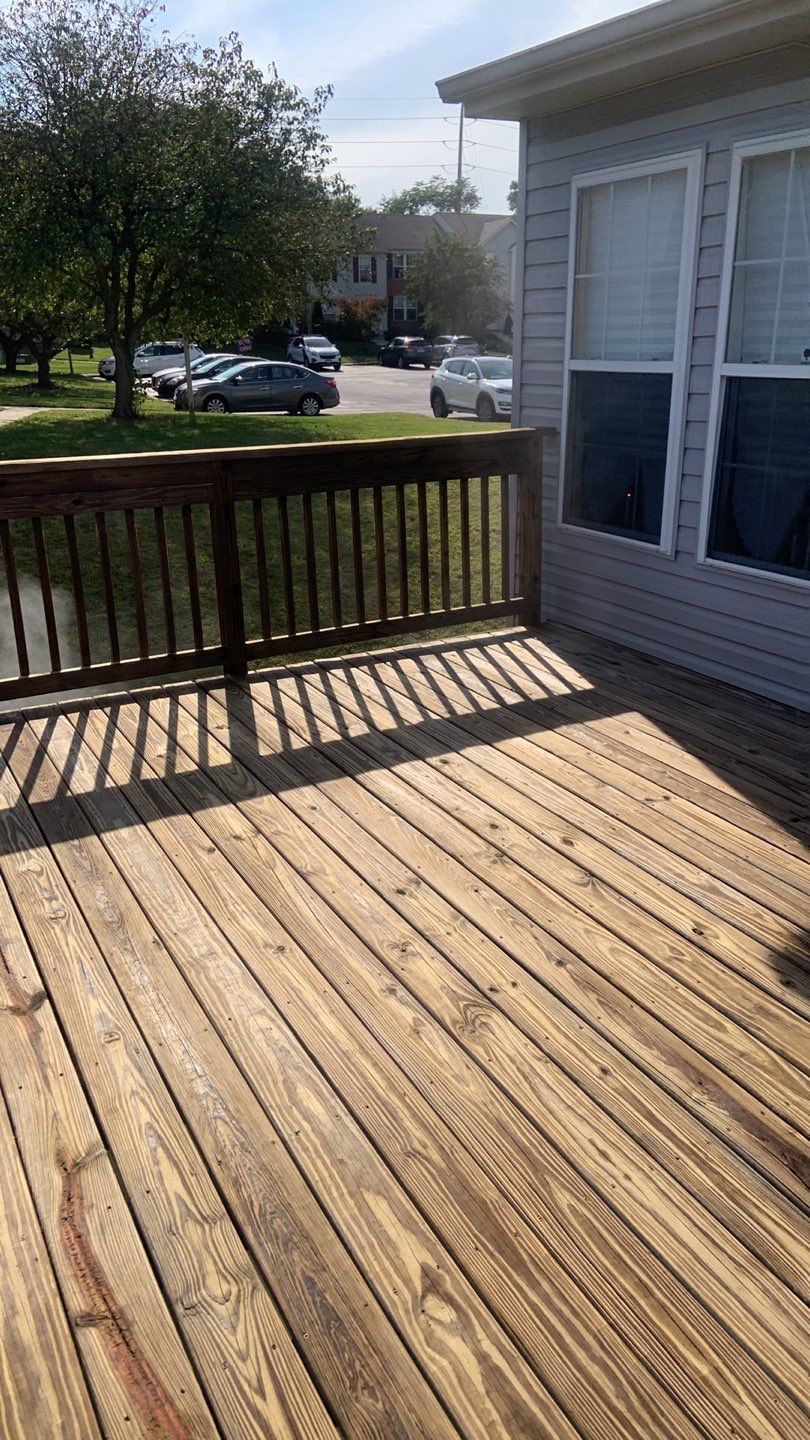 Deck Refinishing using Powerwasher by A1 NERDY HOMES LLC