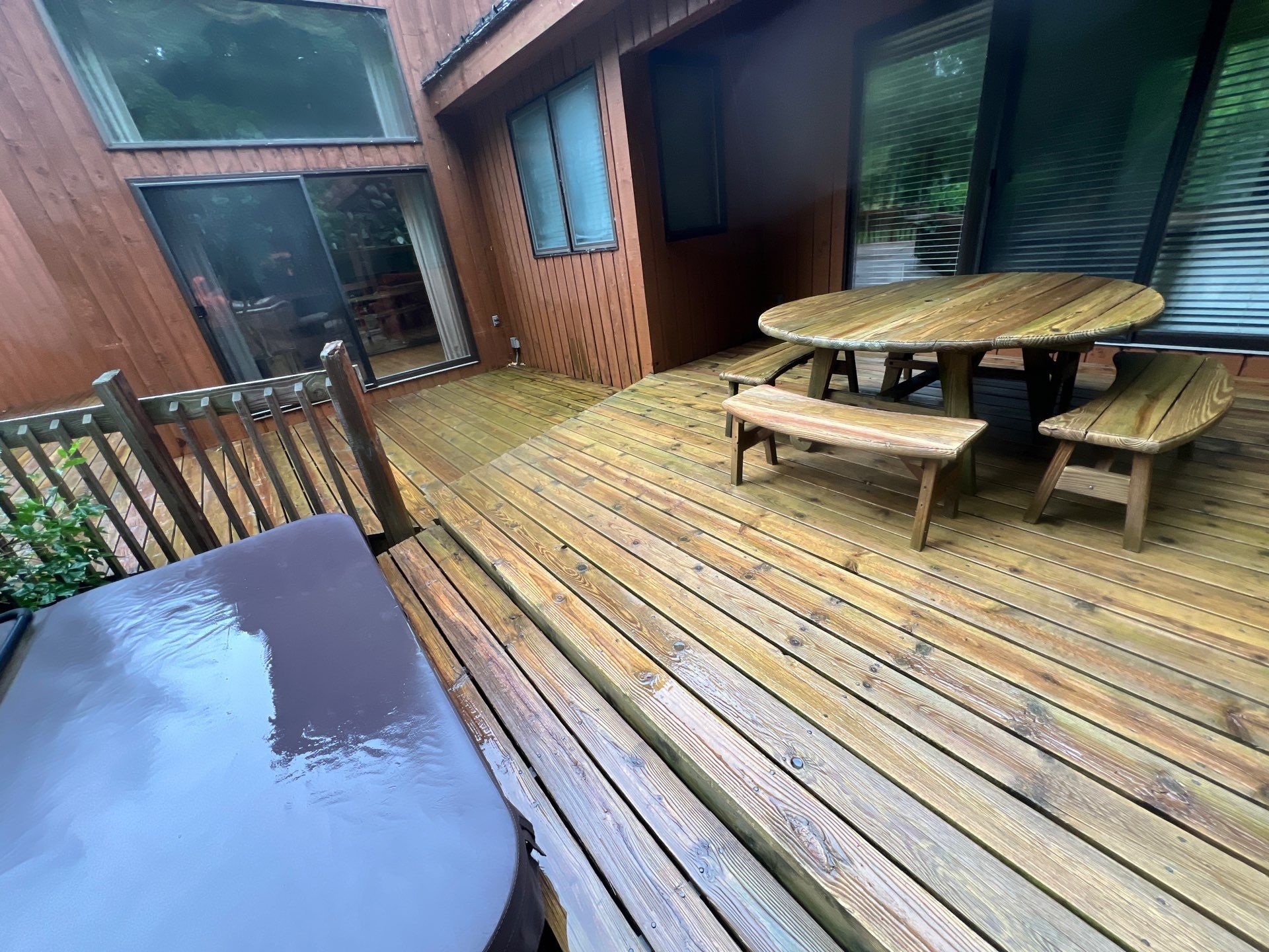 Deck, Patio, and Tennis Court Cleaning by Northern Power Washing LLC.