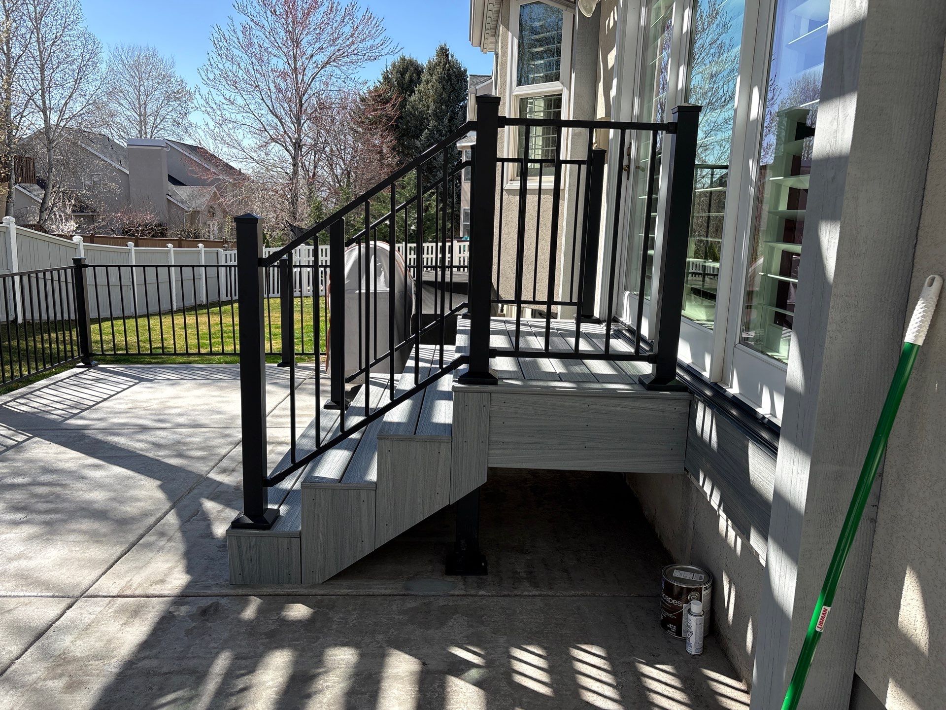 Patio Upgrade with Pergola and Railing by SAGE Decks