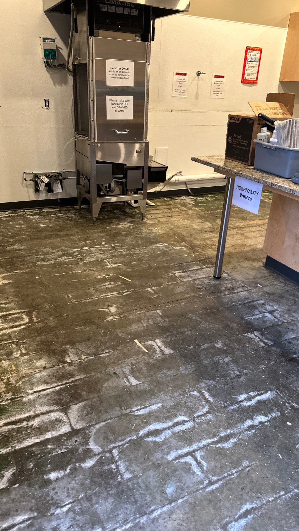 Commercial Kitchen Floor Transformation using Mt Everest by Croc Coatings, LLC