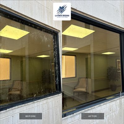 Commercial Exterior Windows cleaning by La Power Washing Inc