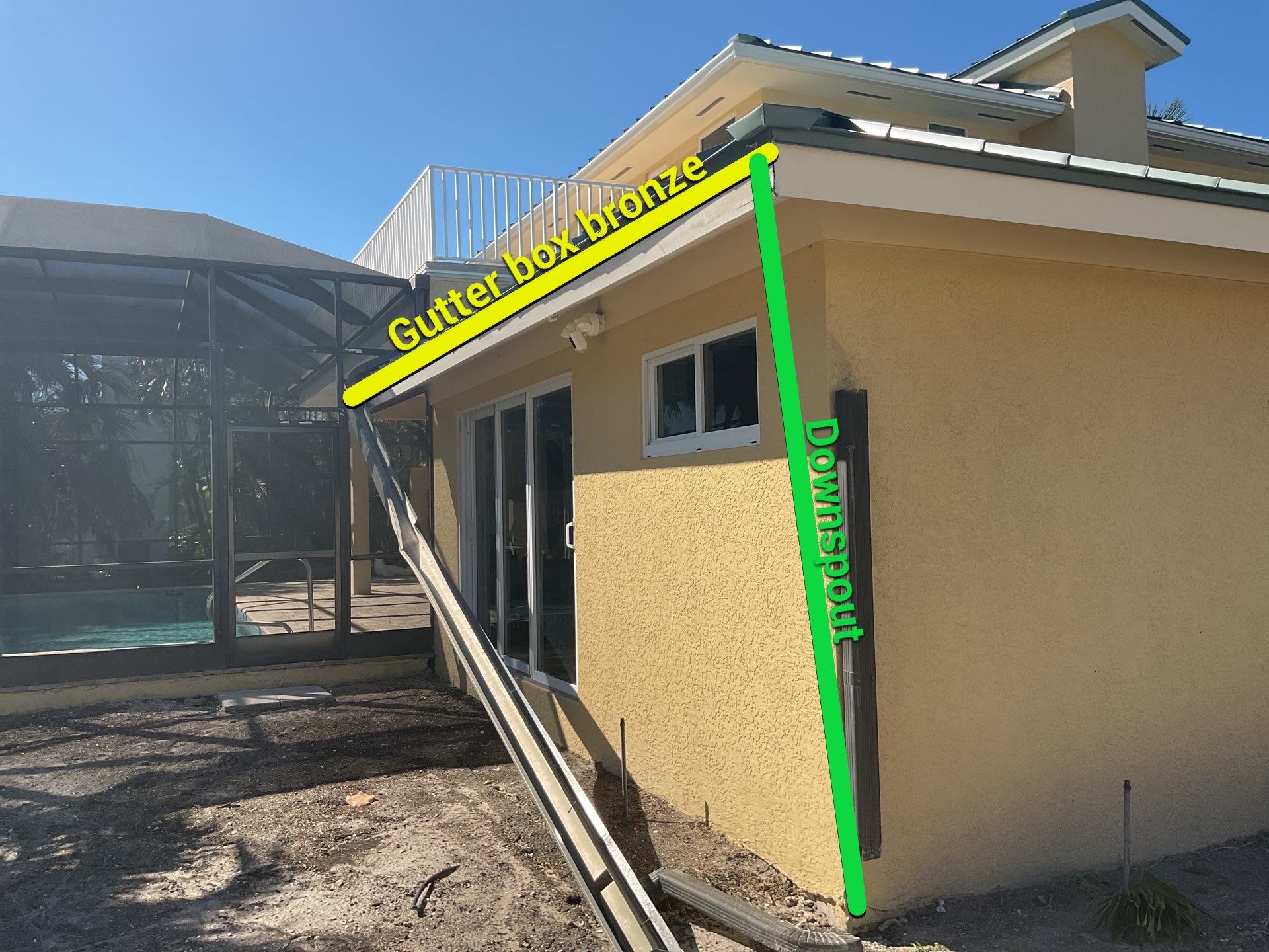 Full Gutter System Installation in Sanibel FL by Gutter Professors