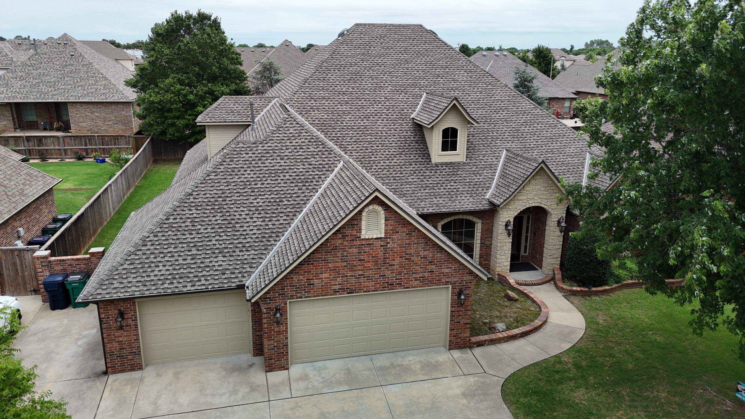 GAF Timberline UHDZ Full Storm Restoration - Exterior Paint & Interior Repair - Oklahoma City, OK by 5Coat Roofing & Construction