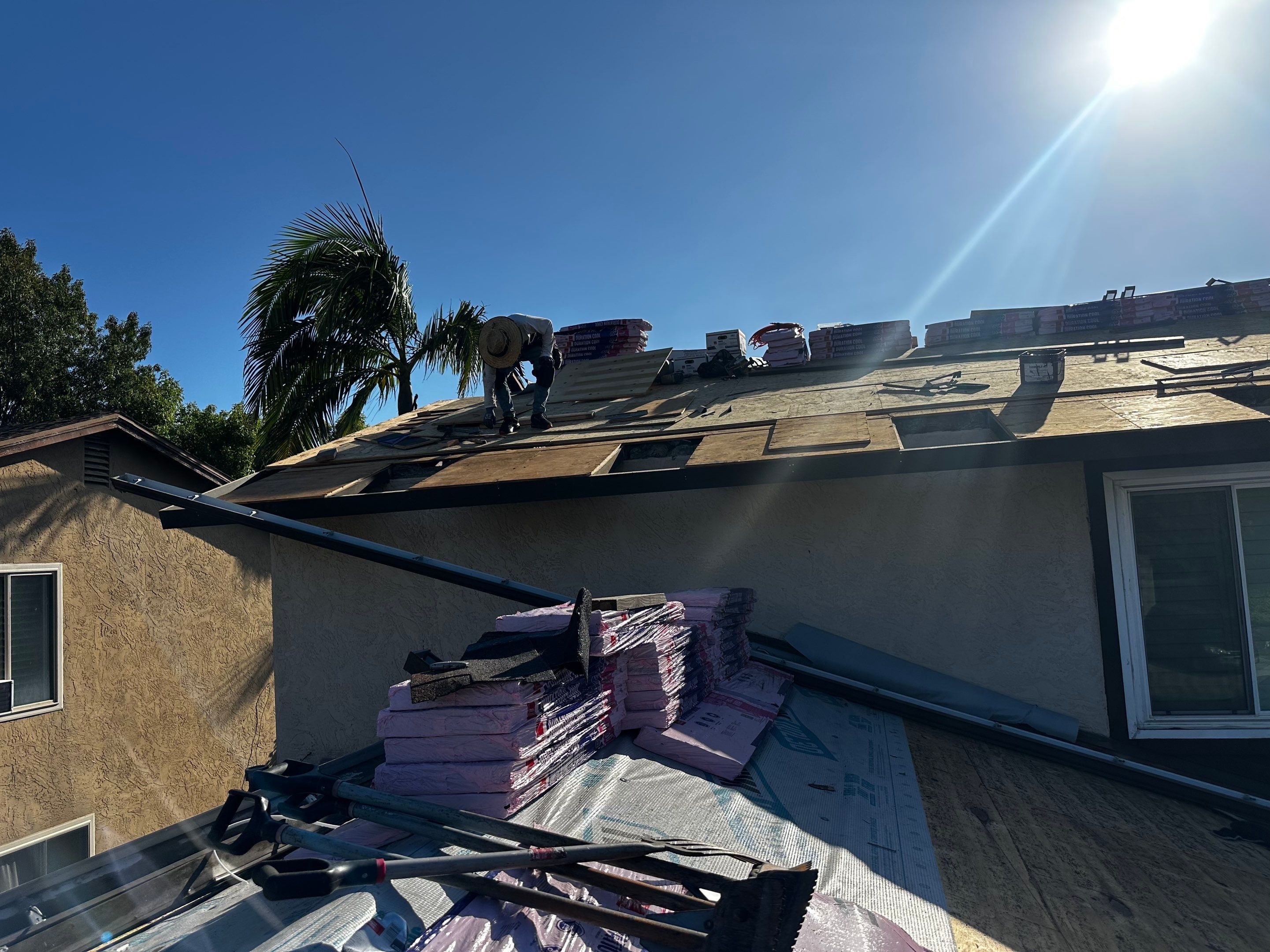 Full Residential Roof Replacement and Decking Repair in San Diego by Reliable Roofing San Diego Inc.