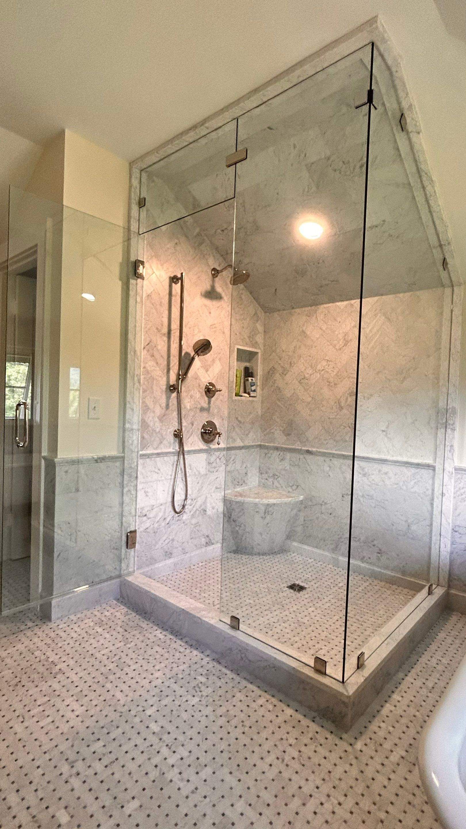 Multiple Frameless Showers by Cheshire Glass Company