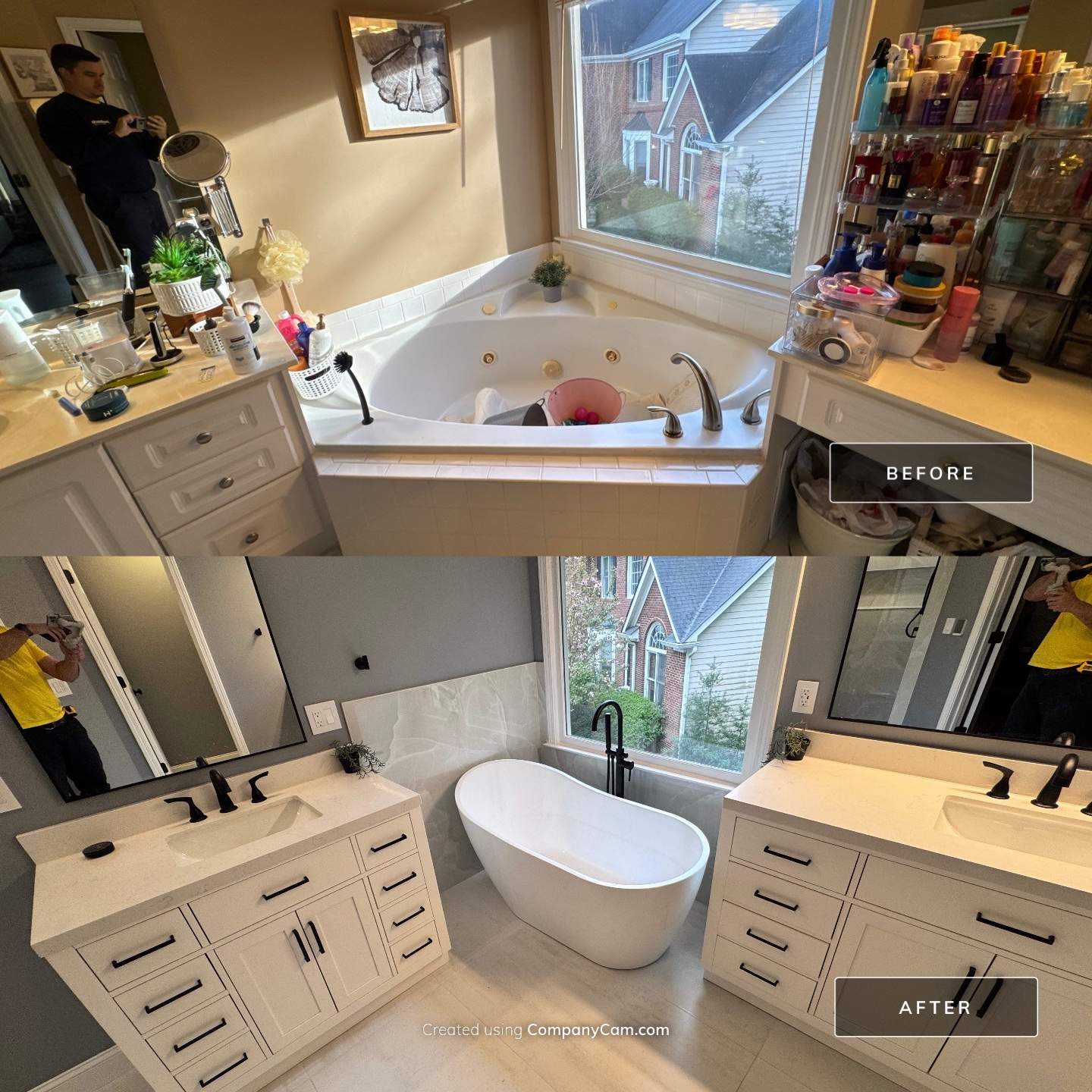 Master bathroom renovation by Prudencio
