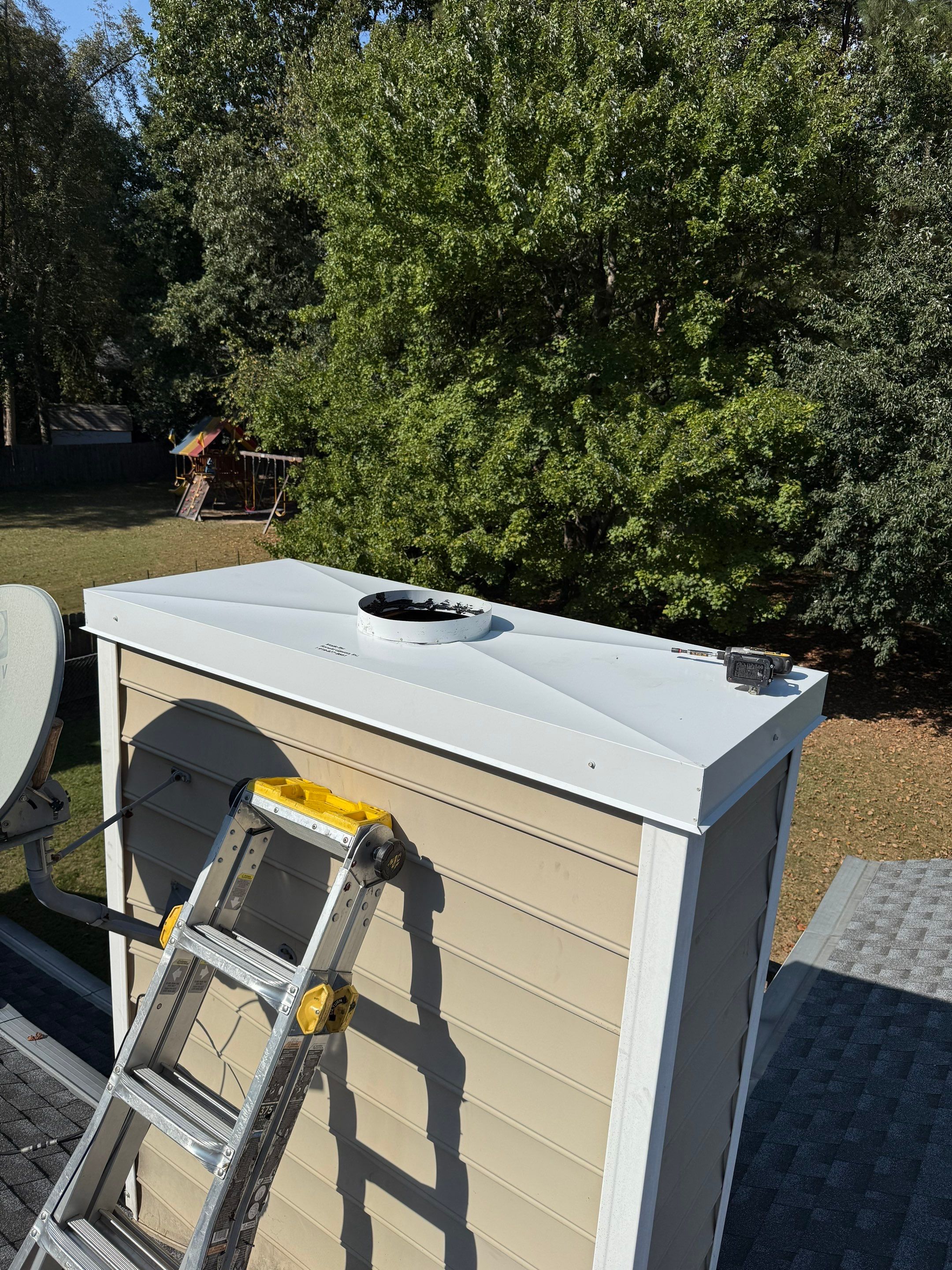 Roof Replacement - Timberline HDZ Pewter Gray - Chimney Cap by Pro Performance Roofing