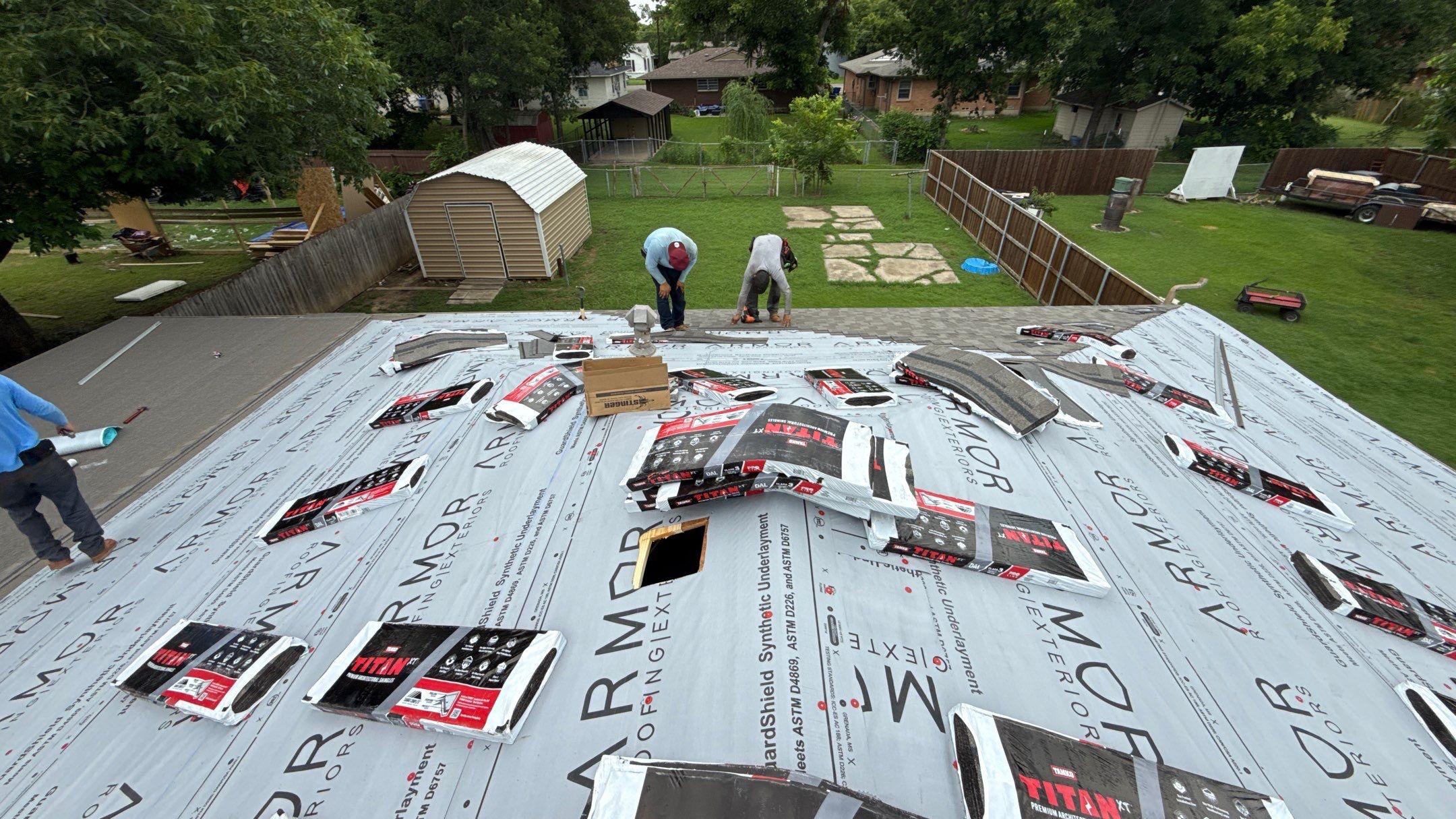 Sherman Residential Roof Replacement With Tamko Titan Weathered Wood Shingles by Armor Roofing | Exteriors