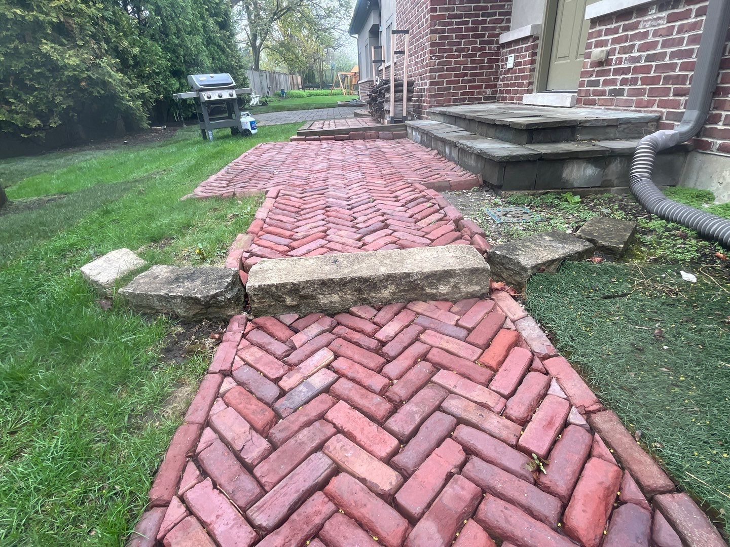 bluestone using Algaecide, soft wash soap by Northern Power Washing LLC.