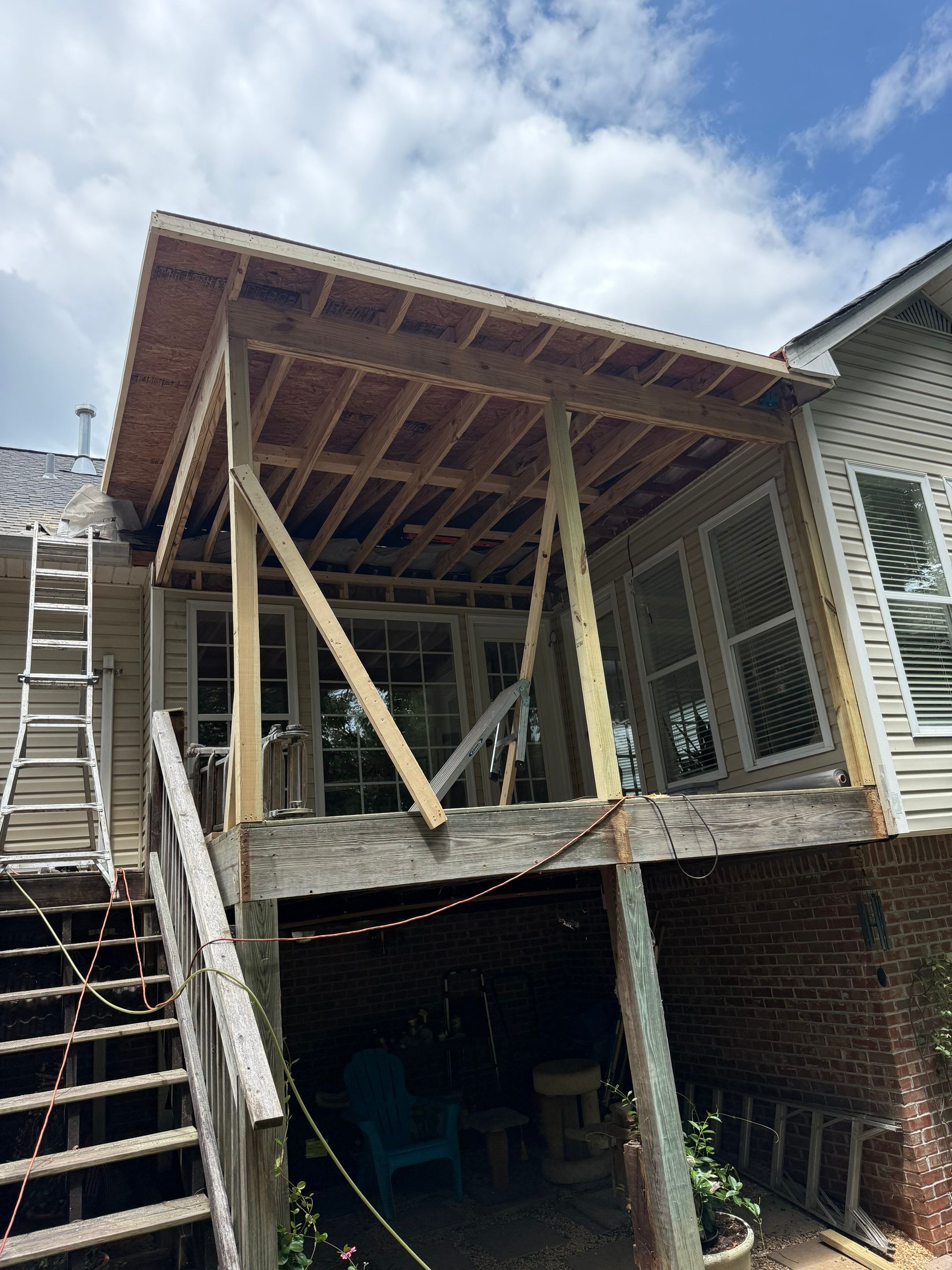 Deck Roof System Replacement in Vestavia Hills (Charcoal) by The Roofing Dudes
