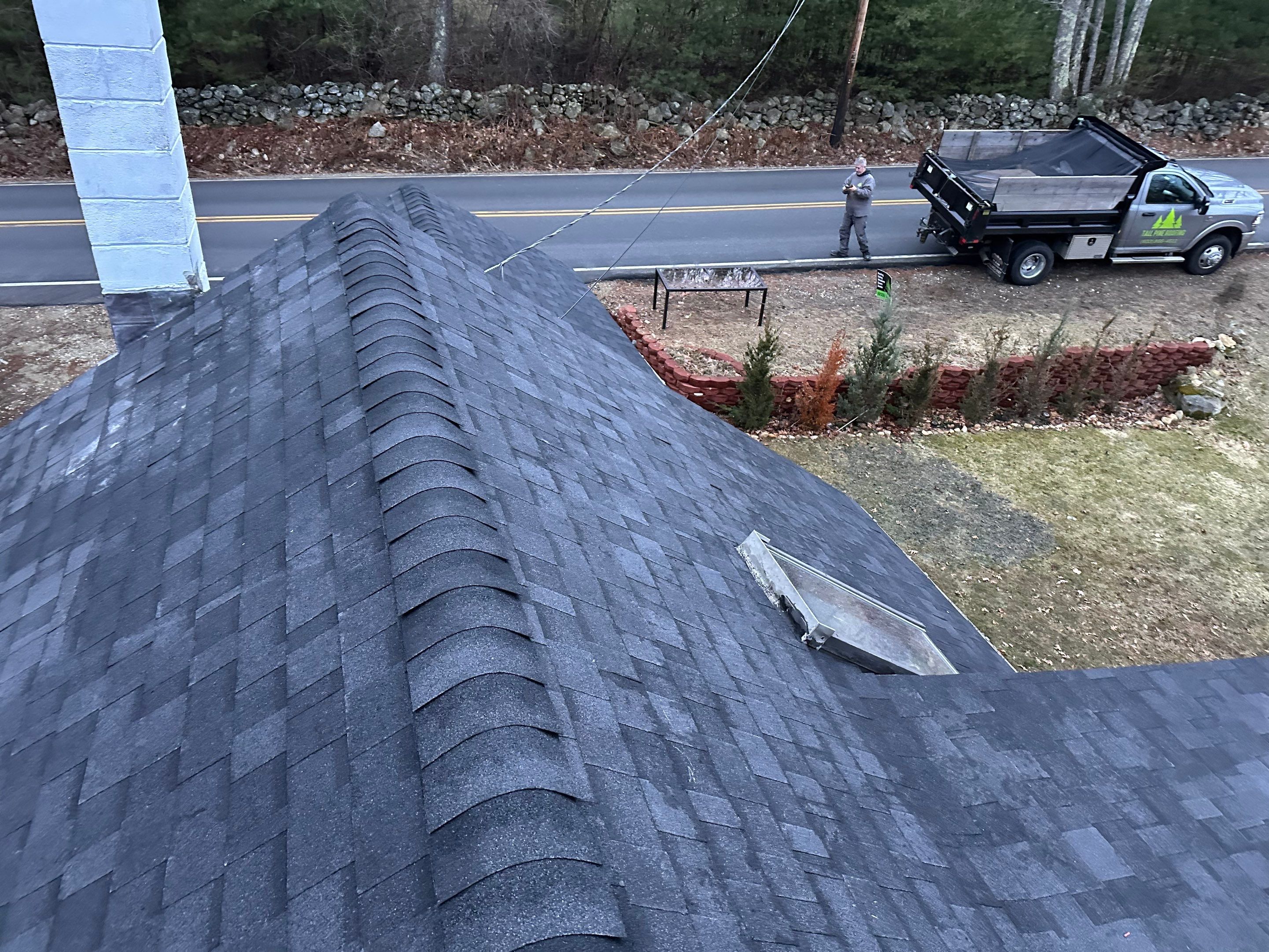 Project in Barrington, NH by Tall pine roofing