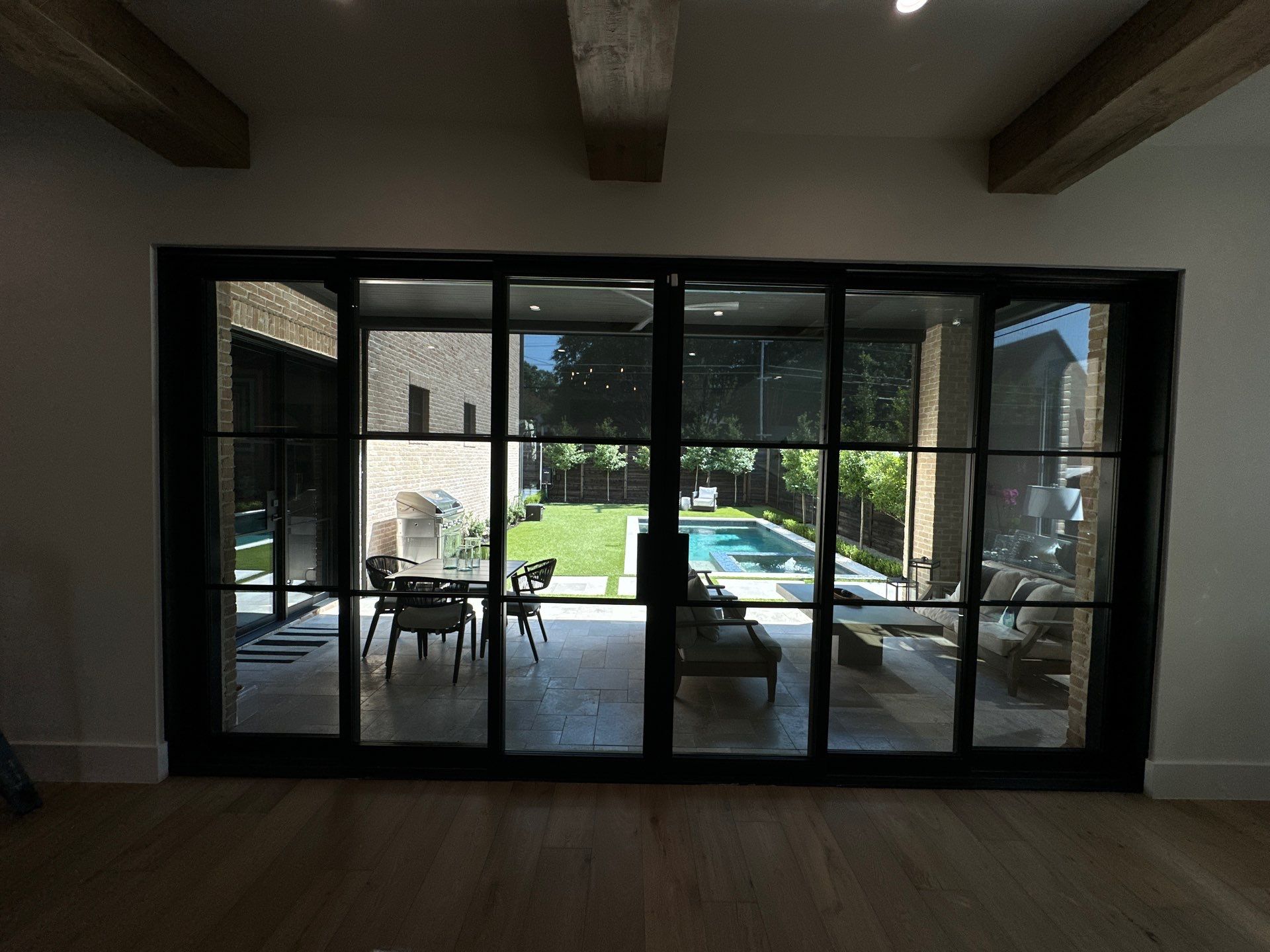 Custom 6-Panel Bi-Parting Sliding Pocket Door Installation in Dallas by Solara Custom Living
