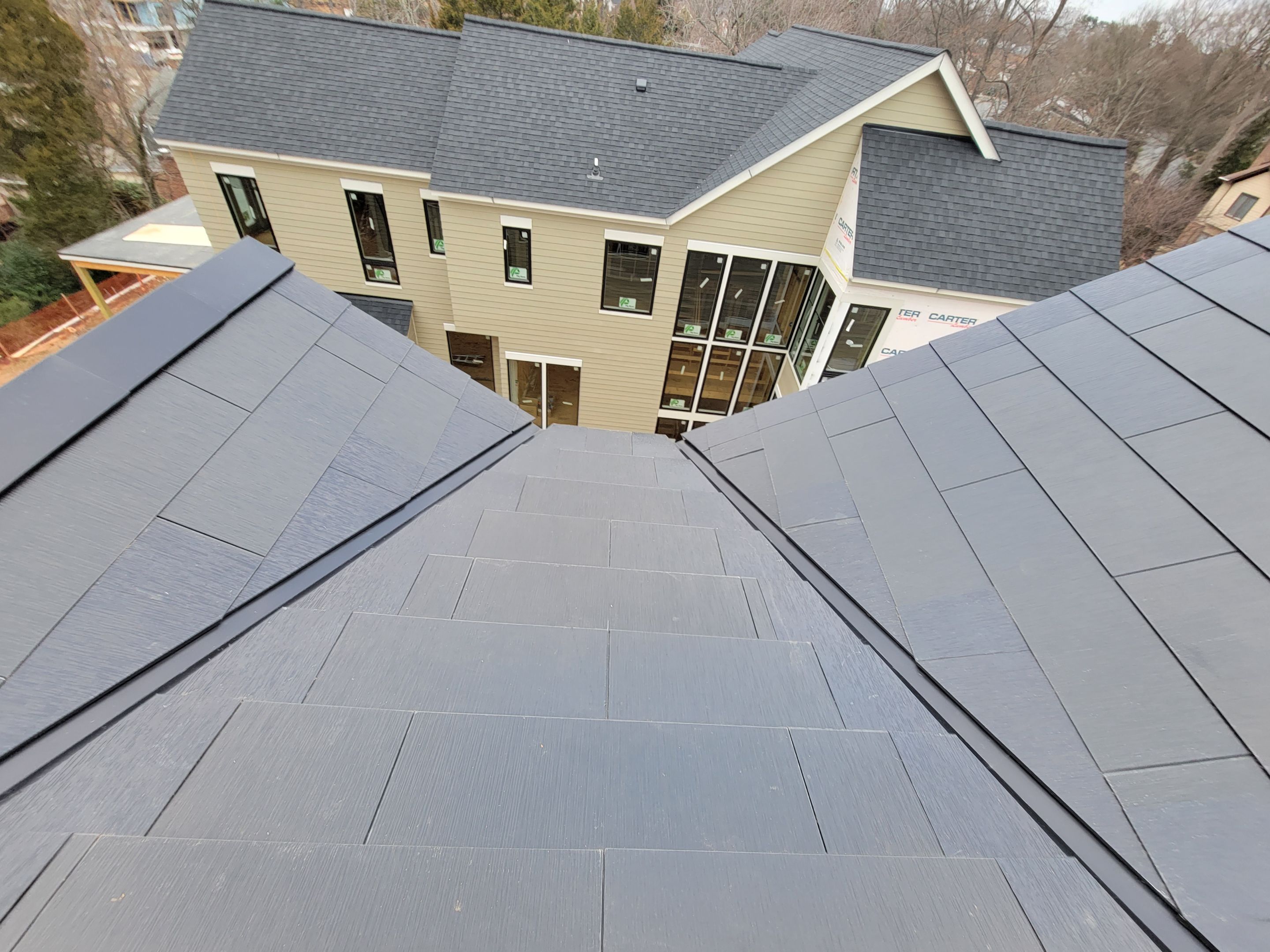 New Construction Tesla Solar Roof by American Home Contractors