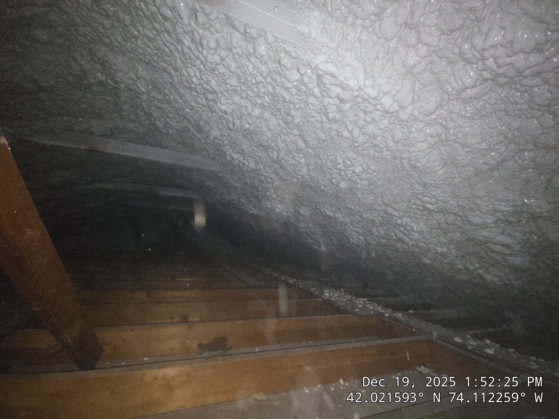 Attic Insulation using open cell spray foam by NYS Foam & Energy