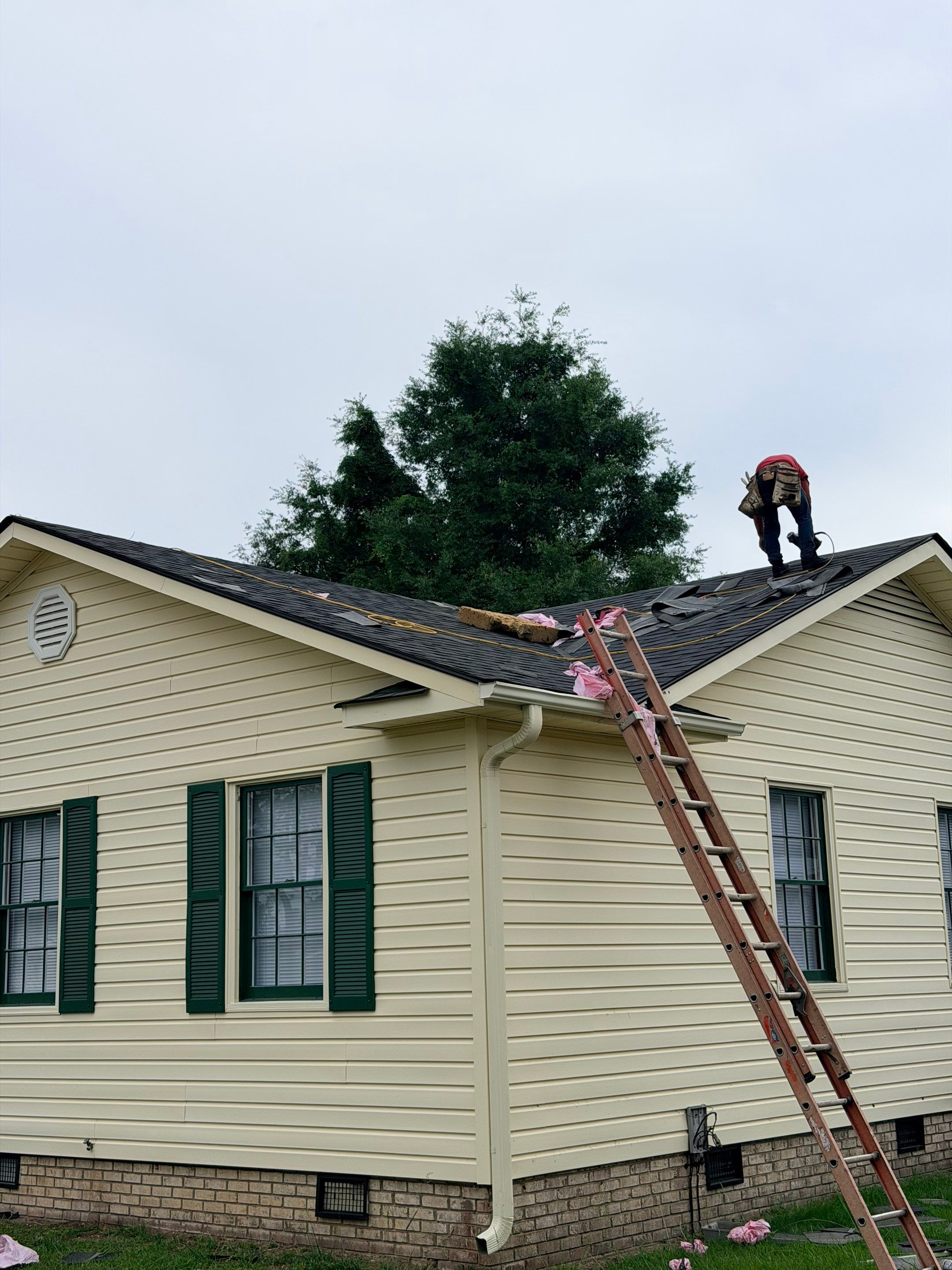 Roof Trusses Replaced- New Roof Installation by Karcher Roofing & Construction