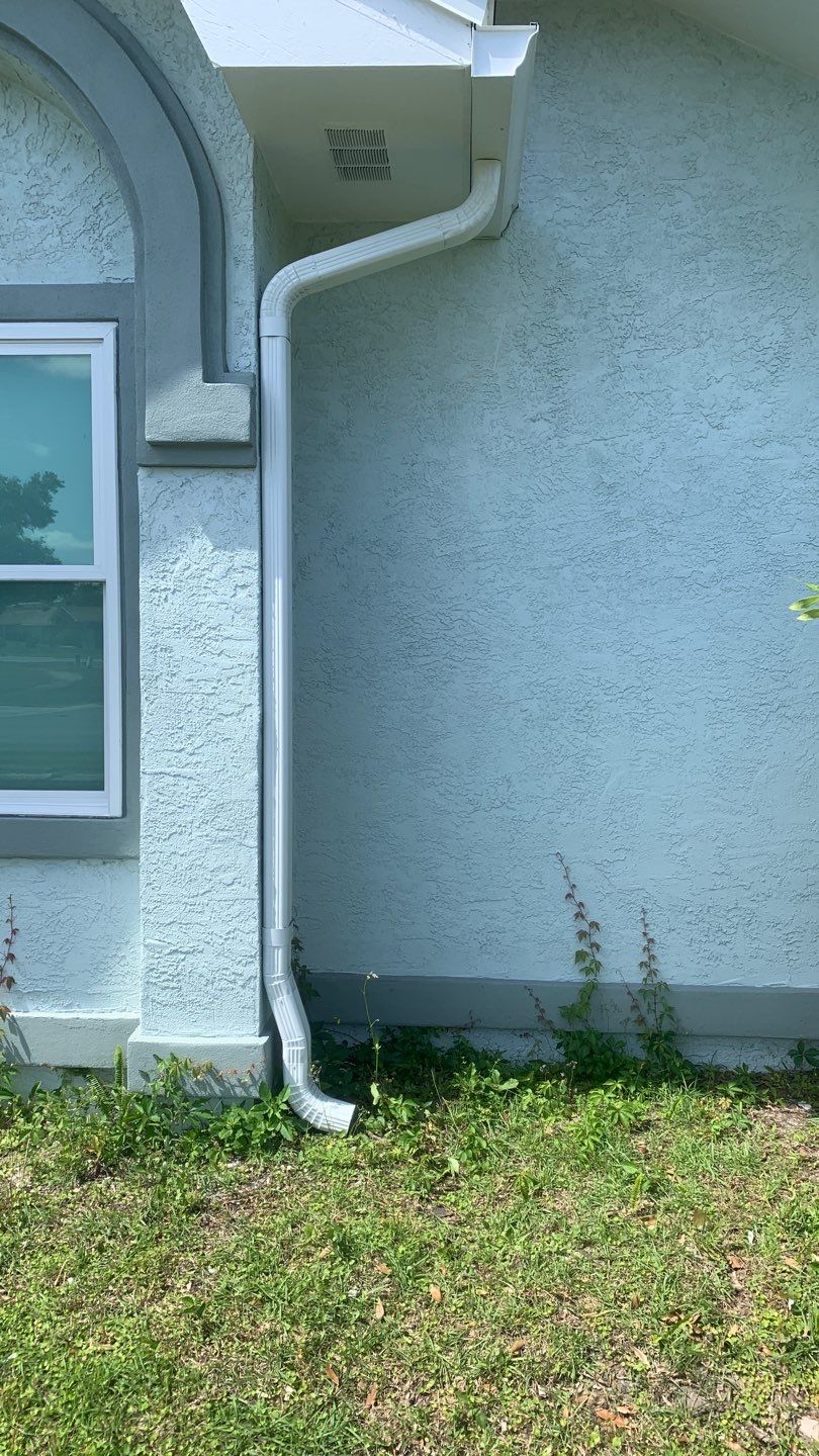 Seamless Gutter Installation using White K-Style Seamless Gutters by Gutter Professors