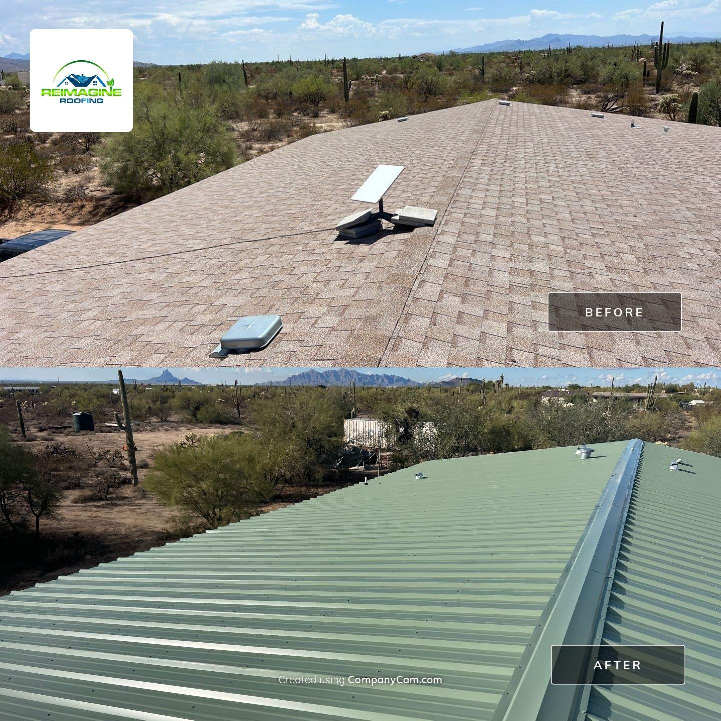 Sage Green Exposed Fastener by Reimagine Roofing