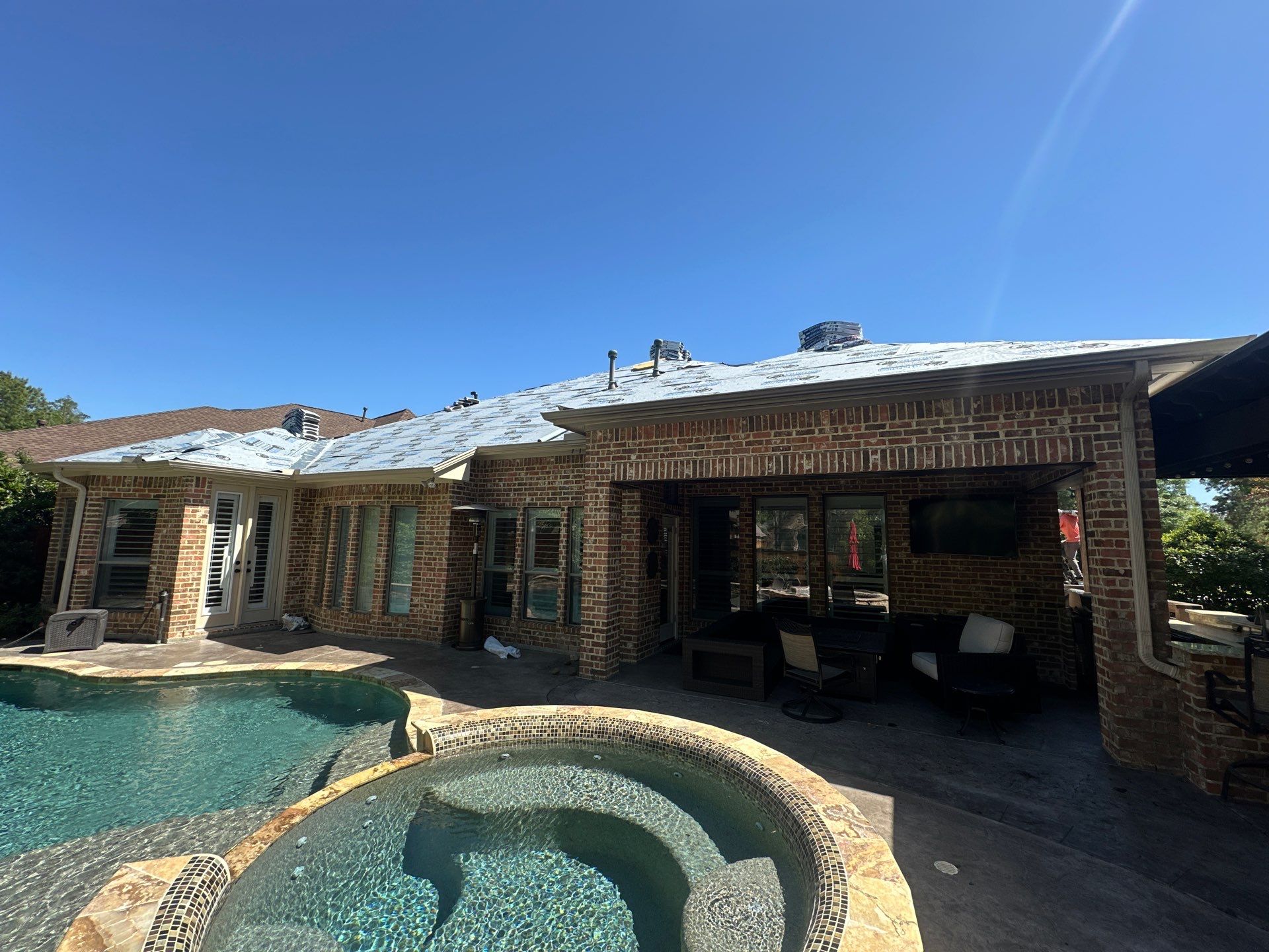 Covered Patio Remodel in The Woodlands by SophAlx LLC