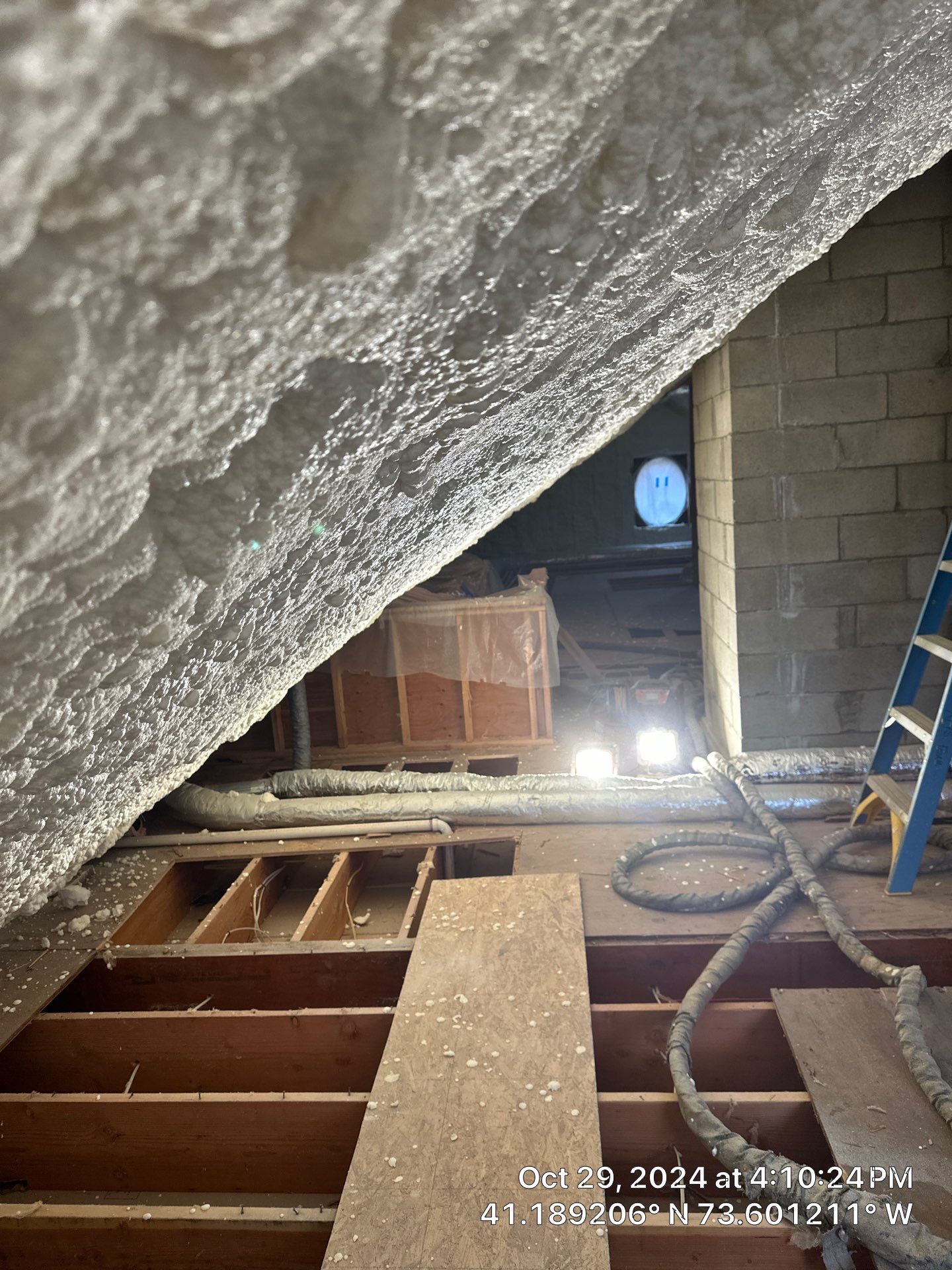 Attic Insulation using open cell spray foam by NYS Foam & Energy