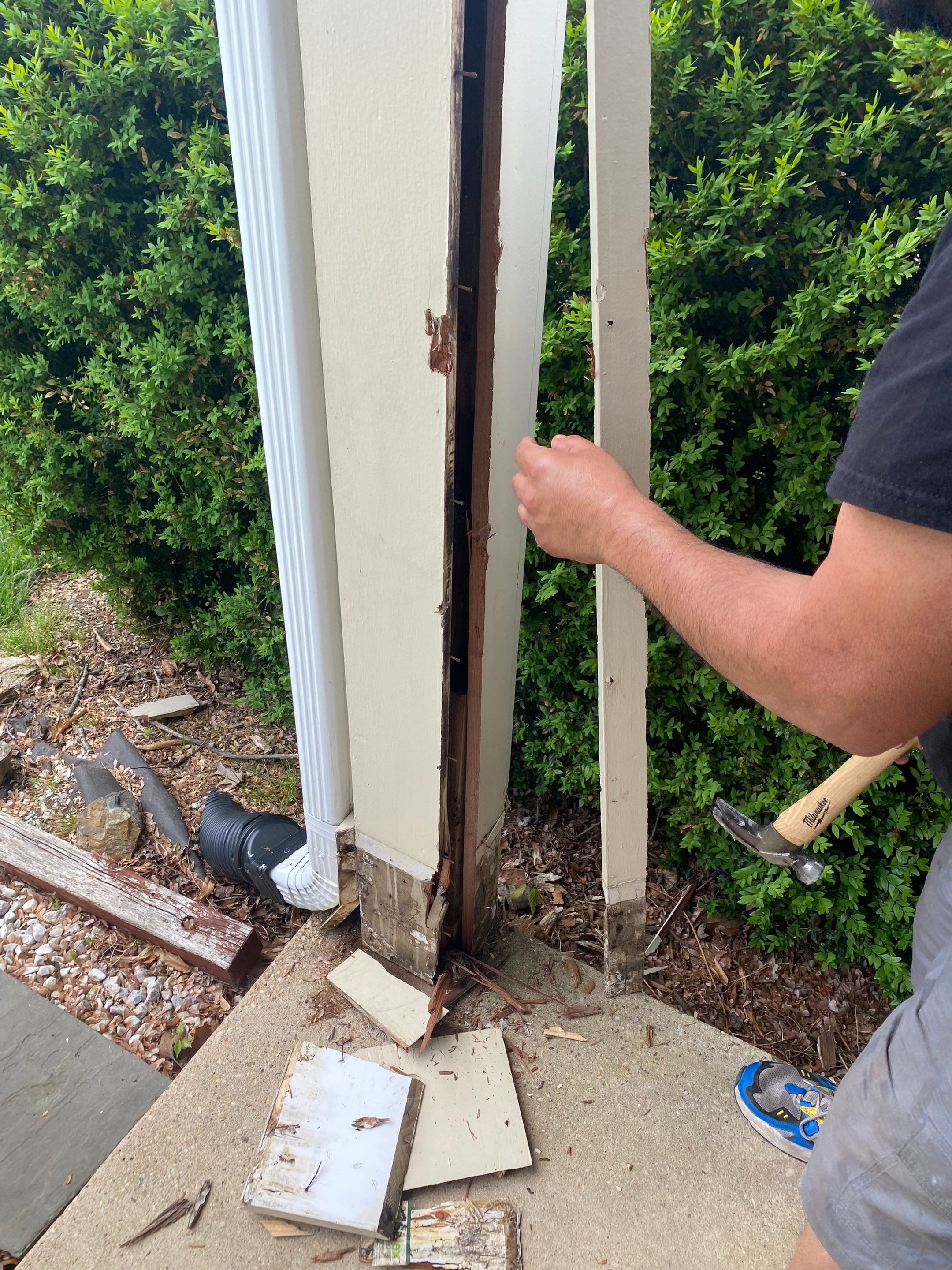 New Bilco doors to basement & new front porch posts by The Smet Companies, LLC