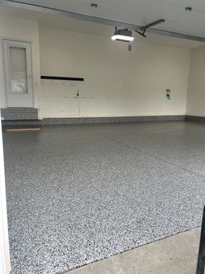 Garage Floor Coating using Domino Flake