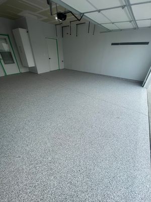 Custom Coyote Flake Garage Floor Coating in Sioux Falls