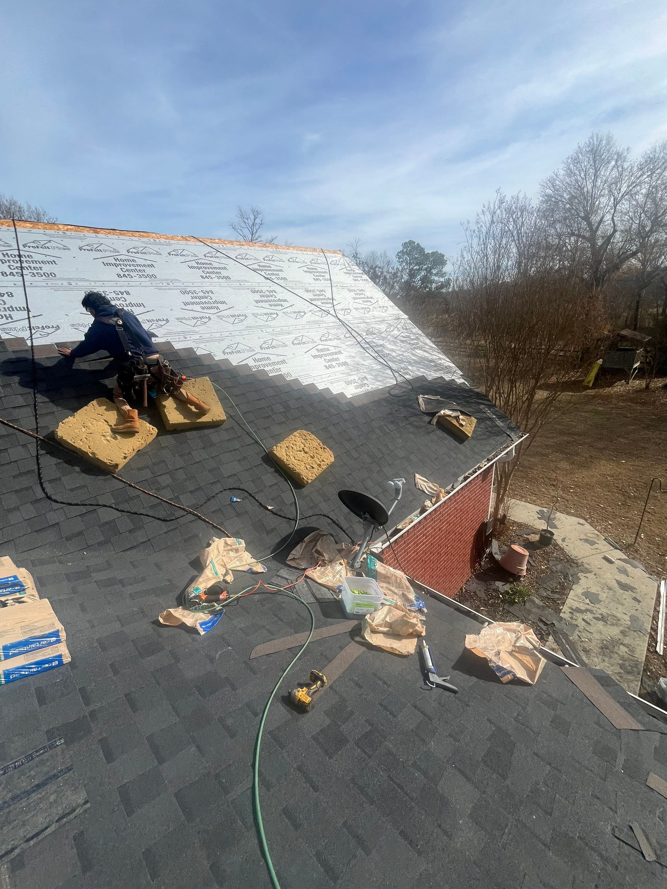 Residential Roofing Repair using CertainTeed XT25: Moire Black by Hostetler Roofing