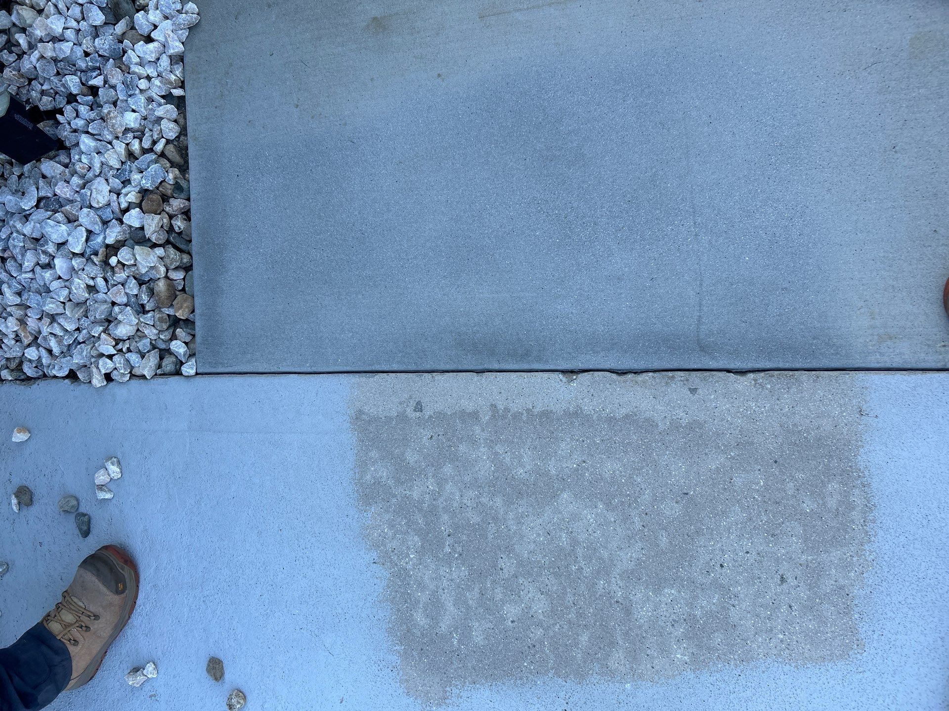 Sandblasting Paint Off Concrete Driveway In Downey, CA by La Power Washing Inc