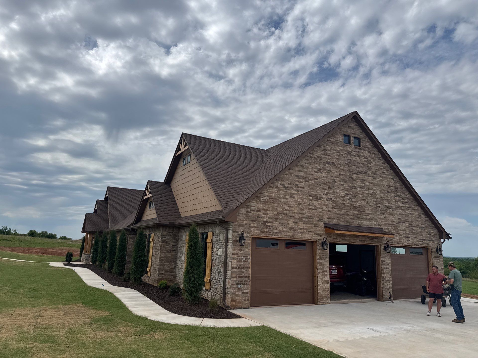 GAF Timberline HDZ and Standing Seam Metal Accents - New Construction - Goldsby, OK by 5Coat Roofing & Construction