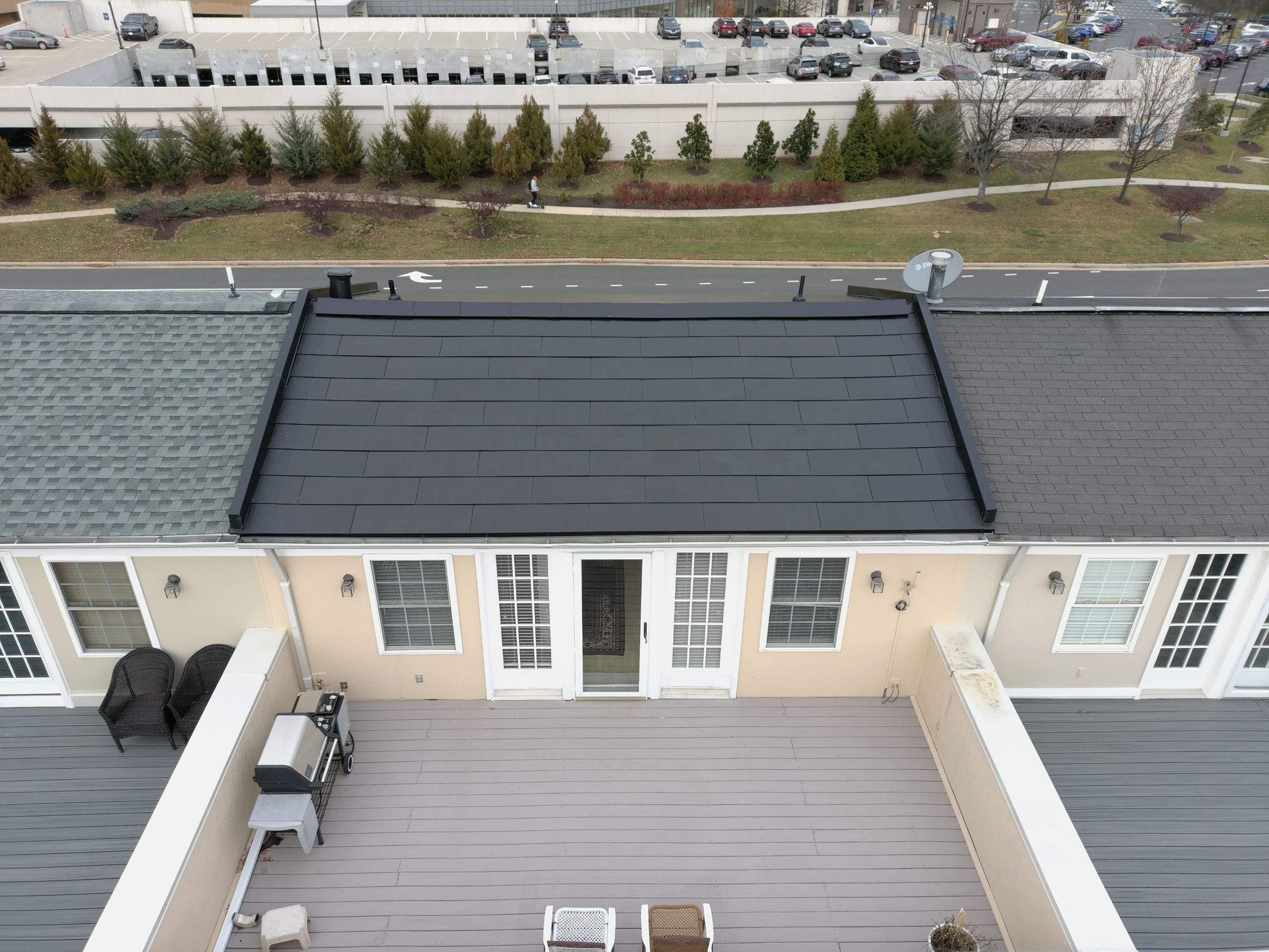 Tesla Solar Roof on a Townhouse in Reston, VA by American Home Contractors
