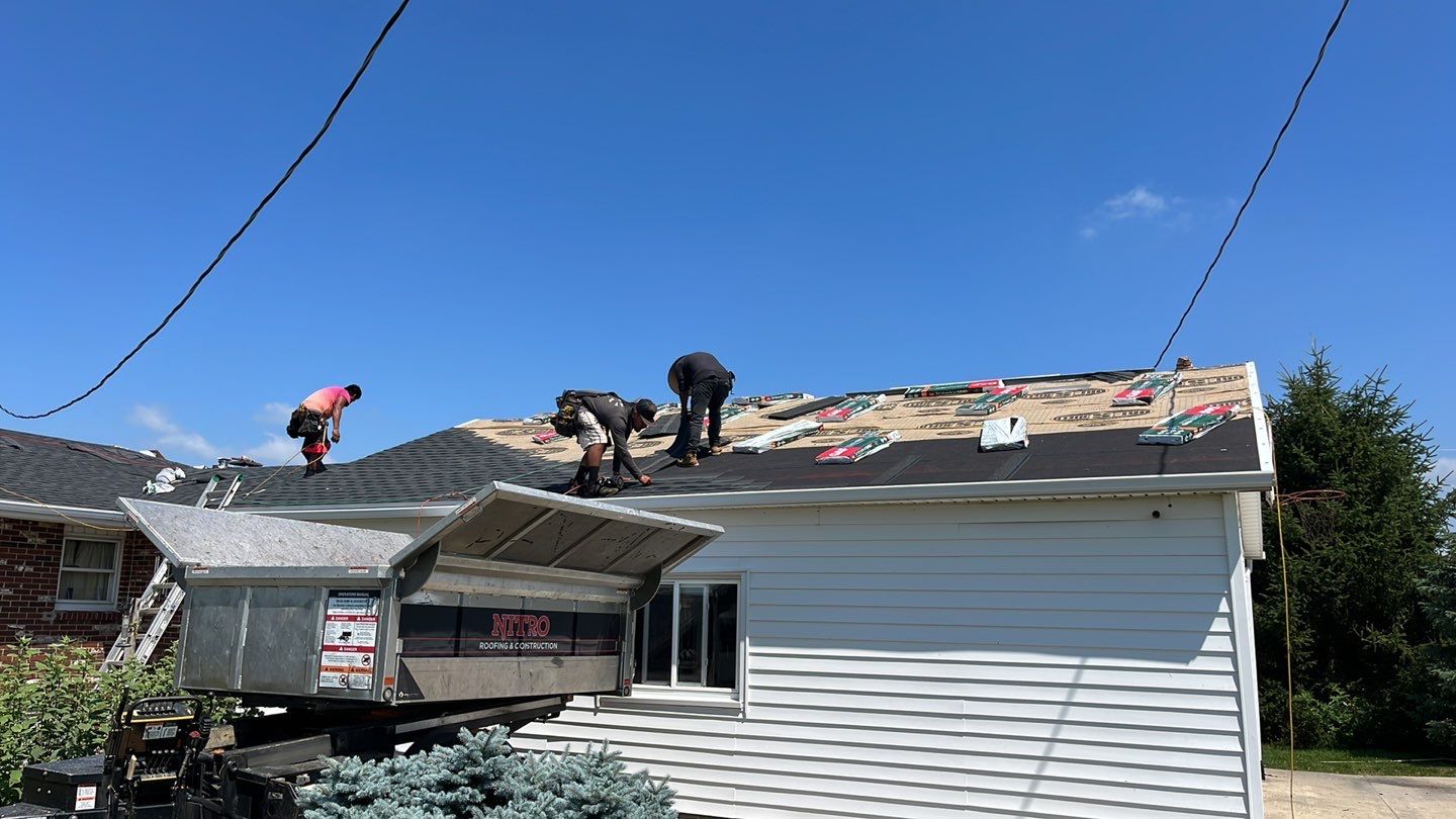 Residential Roofing Installation using GAF Timberline HDZ Charcoal by Nitro Roofing and Construction