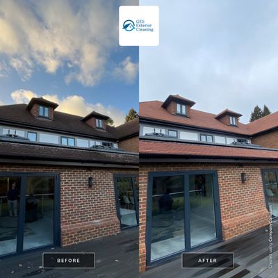 Roof and Driveway Clean using Mosmatic FSC and Biocide