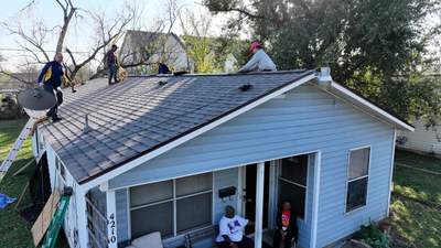 Complete Roof Replacement, Crew in Action — Houston, TX