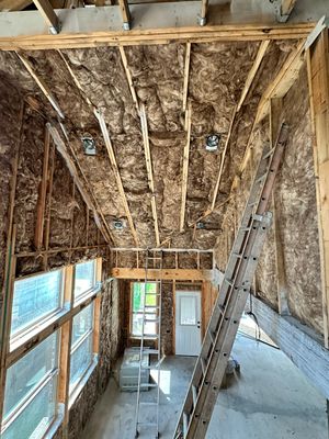 Fiberglass batt install on new construction home in Ft Worth