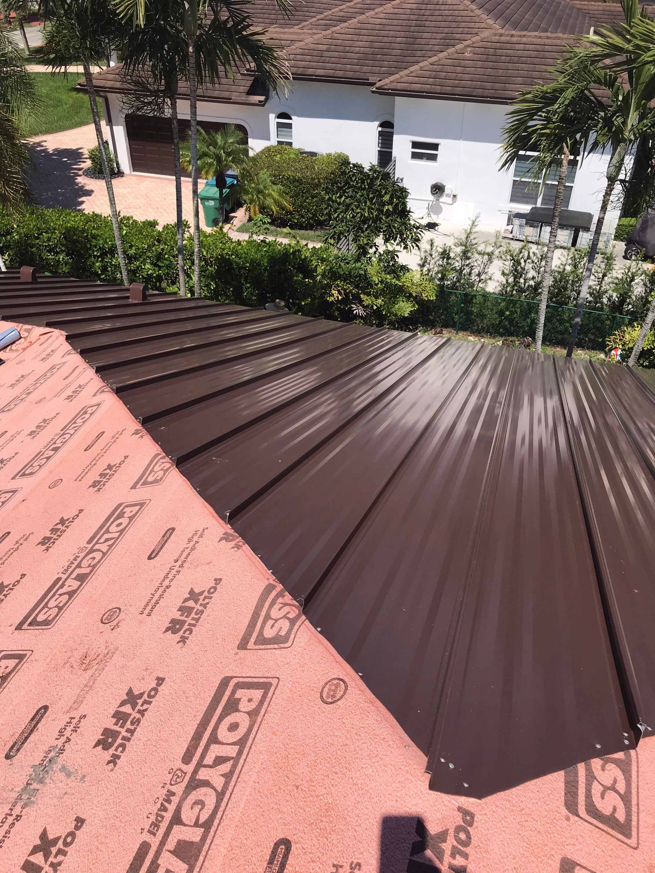 Metal Roof - Galvalume - Mansard Brown by Istueta Roofing