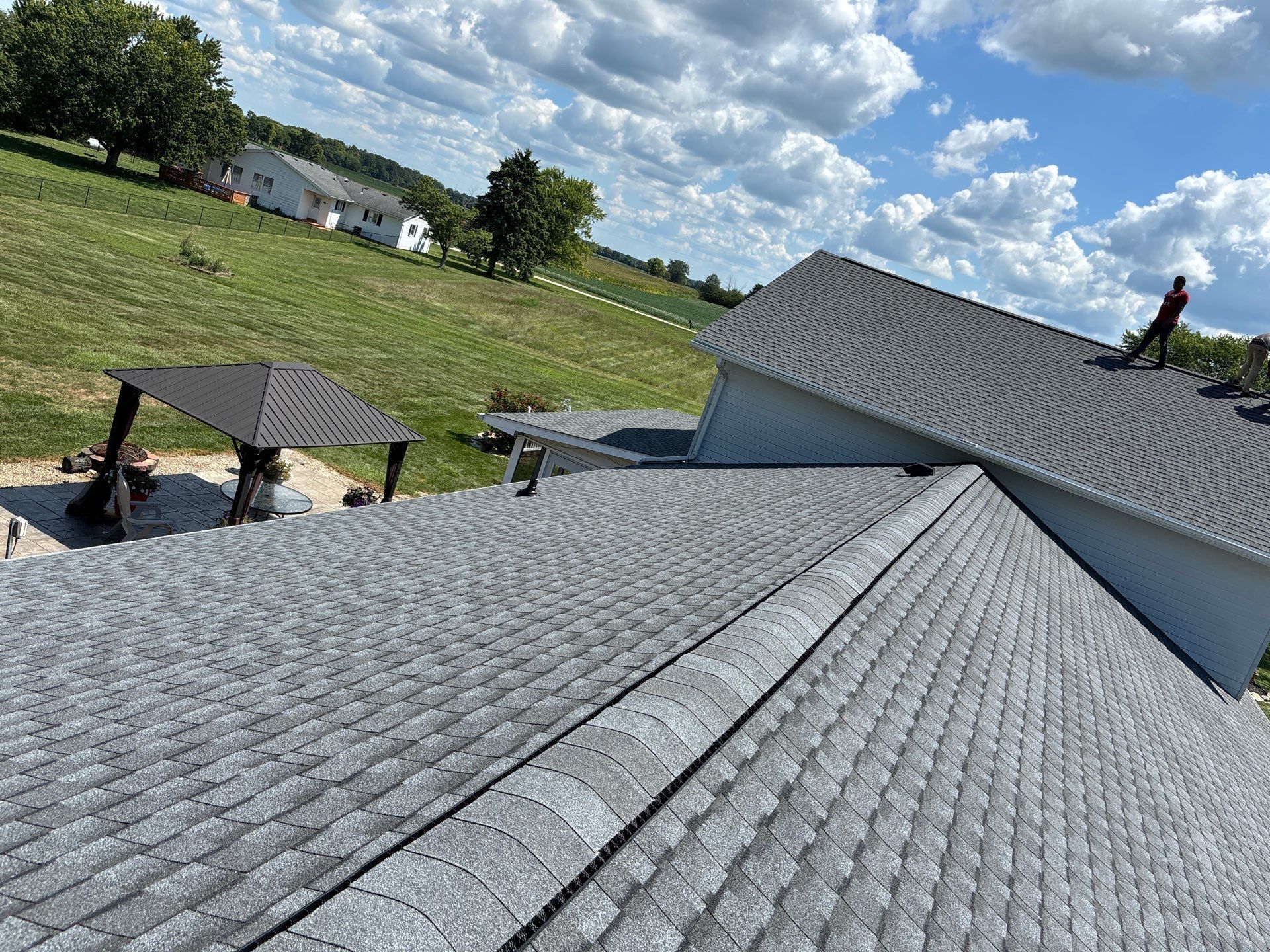 Residential Roofing Installation using Timberline UHDZ Shingles - Pewter Gray by RoofX 
