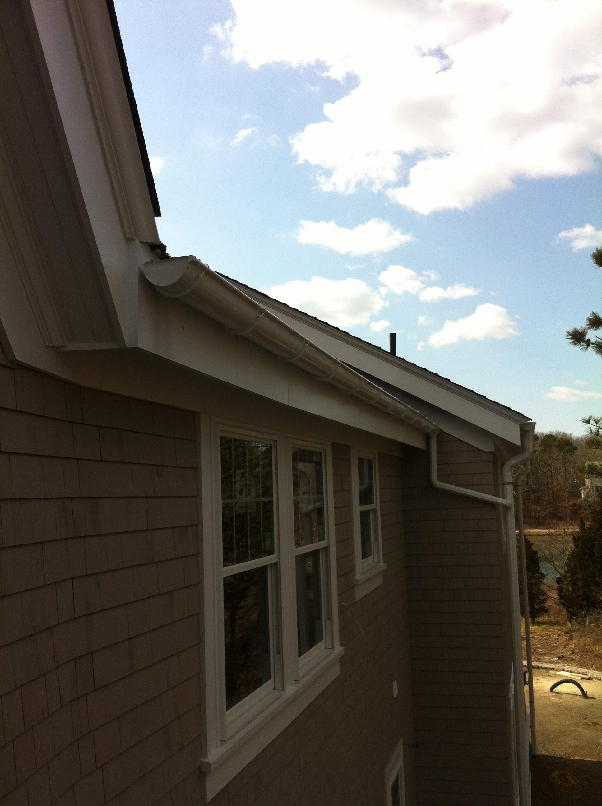 Half Round Gutter System Installed by Gutter Pro-New Seabury by Gutter Pro Enterprises