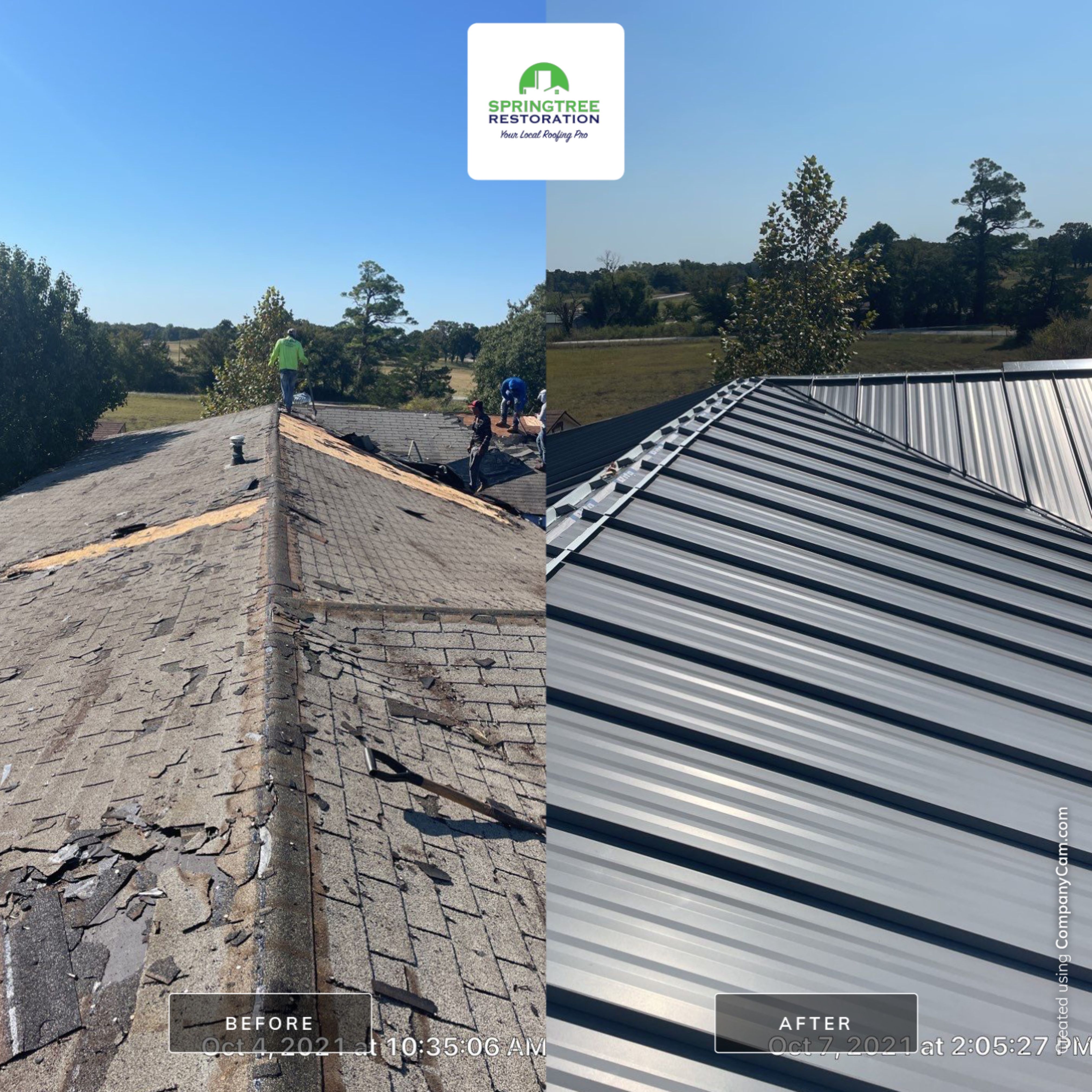 Metal Roof project by Springtree Restoration