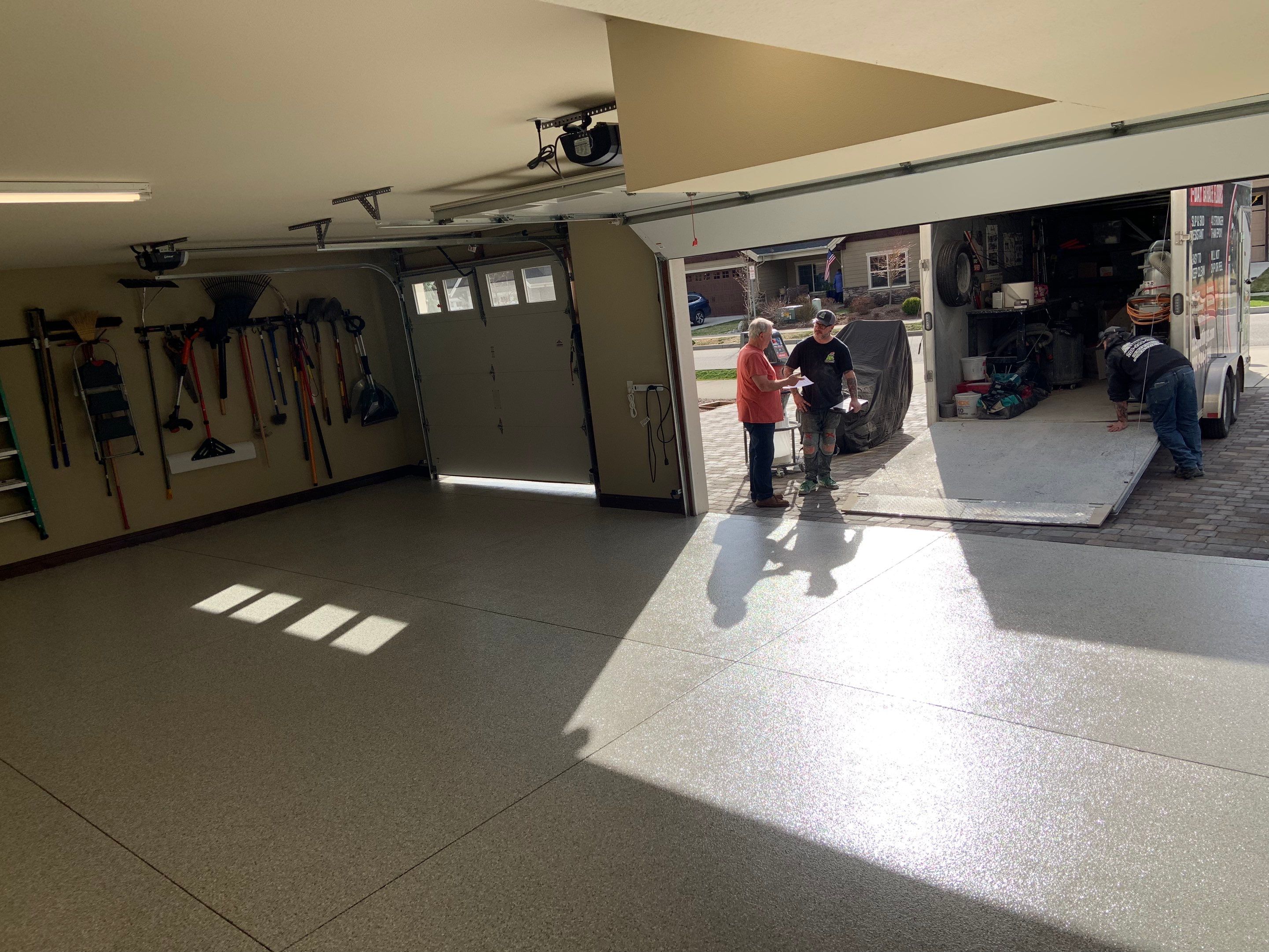 Garage Transformation using Mt Everest by Croc Coatings, LLC