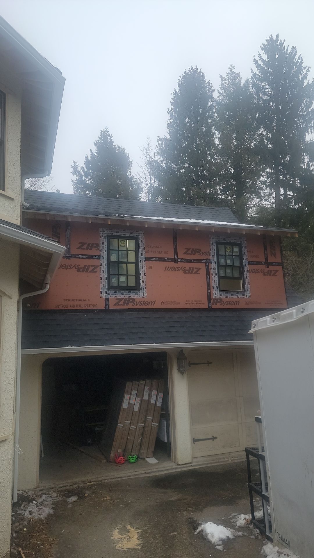 In progress: Exterior renovation in Wellesley MA by UBrothers Construction
