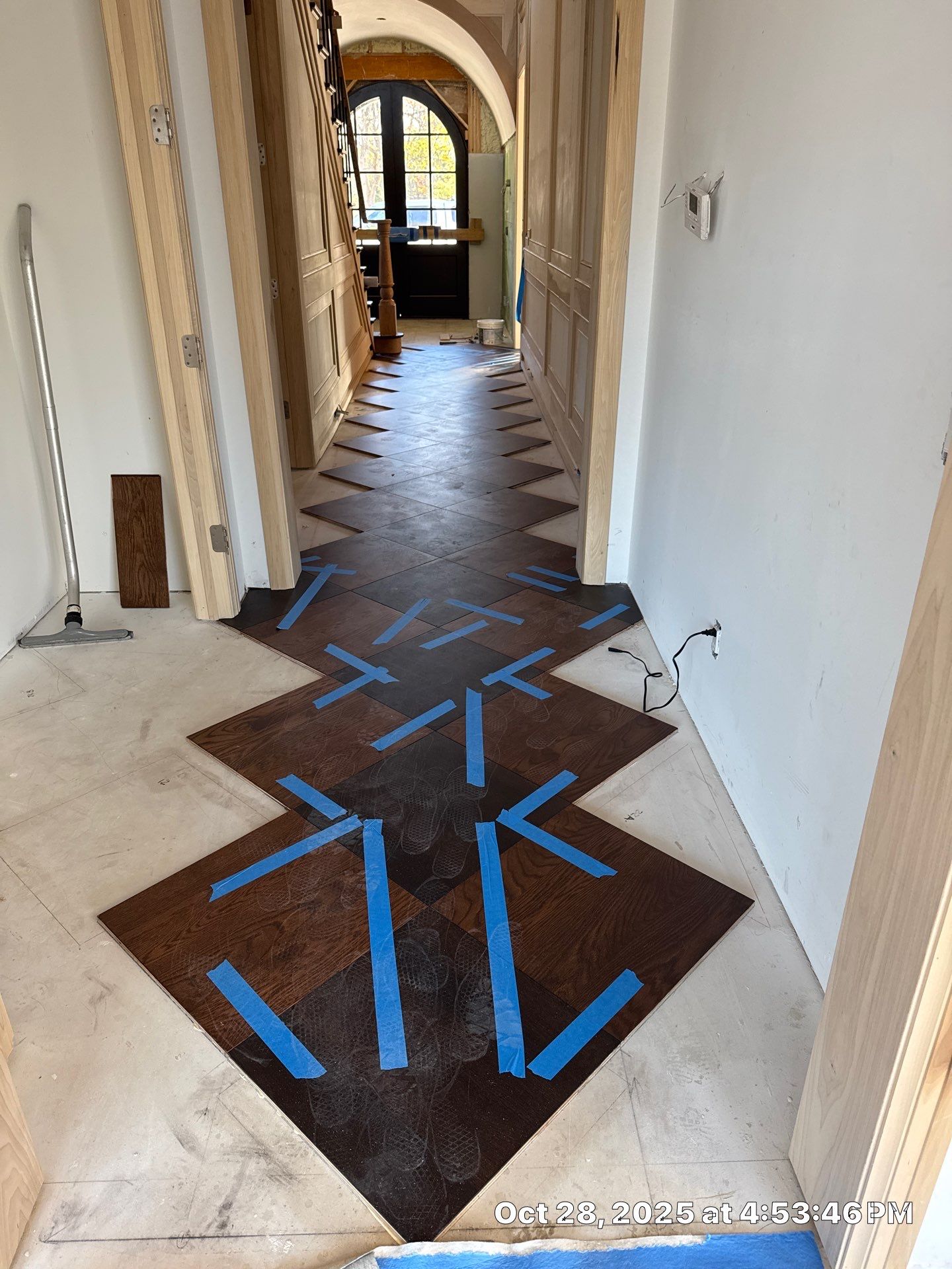 Stunning Ada Brownstone - Custom Staircase, Pattern Floor by RTBaldwin Hardwood Floors