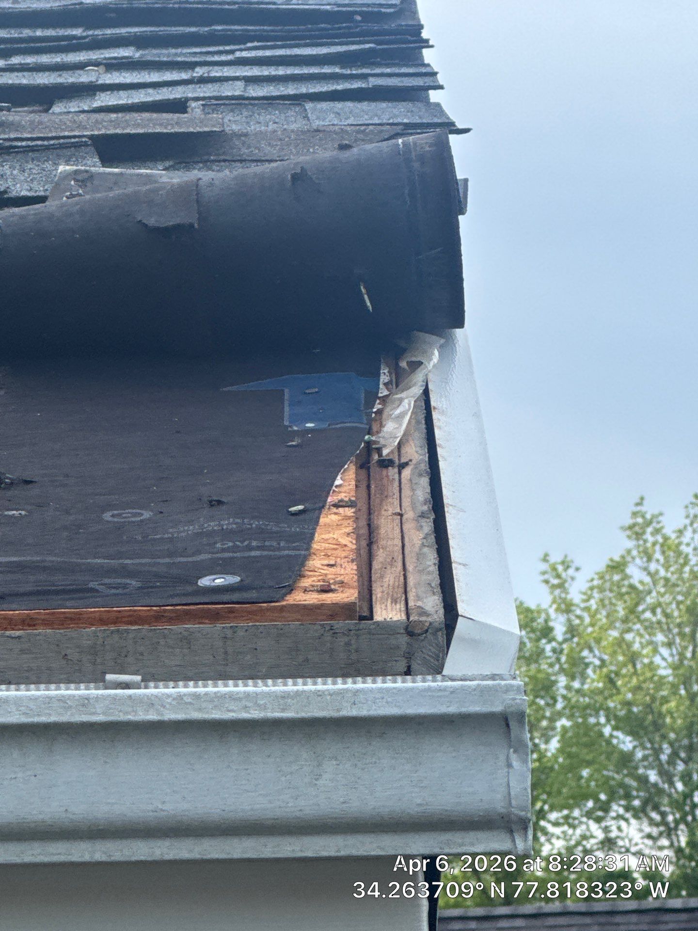 A 5-year-old roof that needed full replacement by North Carolina Roofs