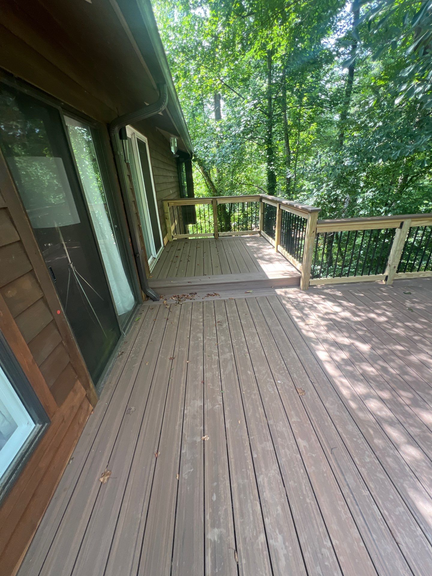 Atlanta, GA Front Porch Deck Rebuild using Timbertech and Pressure Treated Pine by Nelson Exteriors 