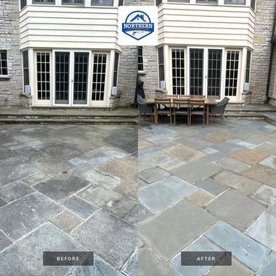 Winnetka, IL bluestone patio cleaning