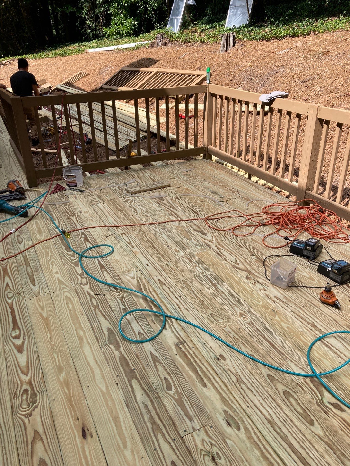 James Hardie Siding Installation, Rotten Wood Replacement, Porch Repairs, and Deck Resurfacing in Smyrna, GA by Nelson Exteriors 