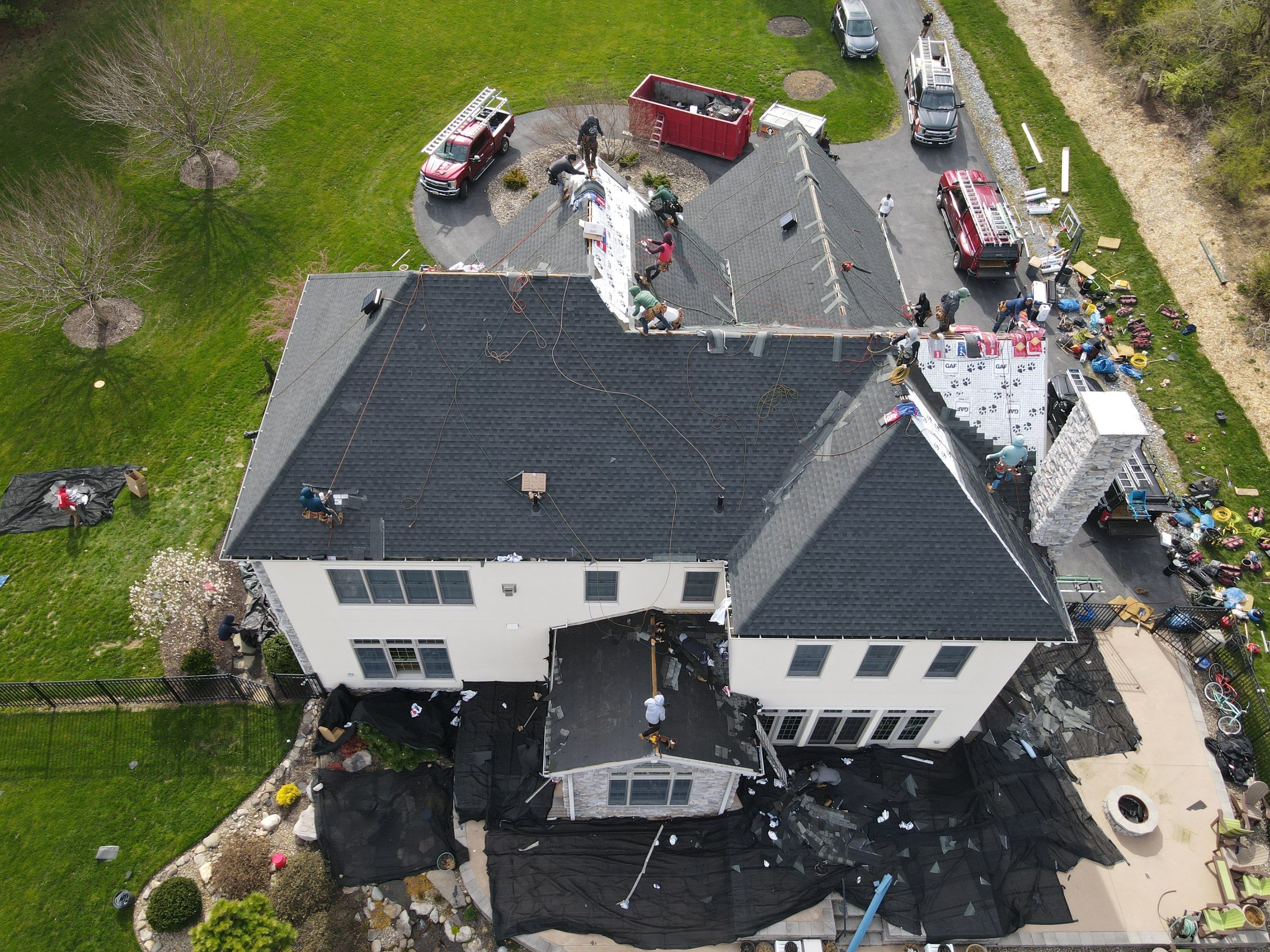 Residential Roofing Installation using Gaf Hdz Architectural Shingle by Teflon Roofing